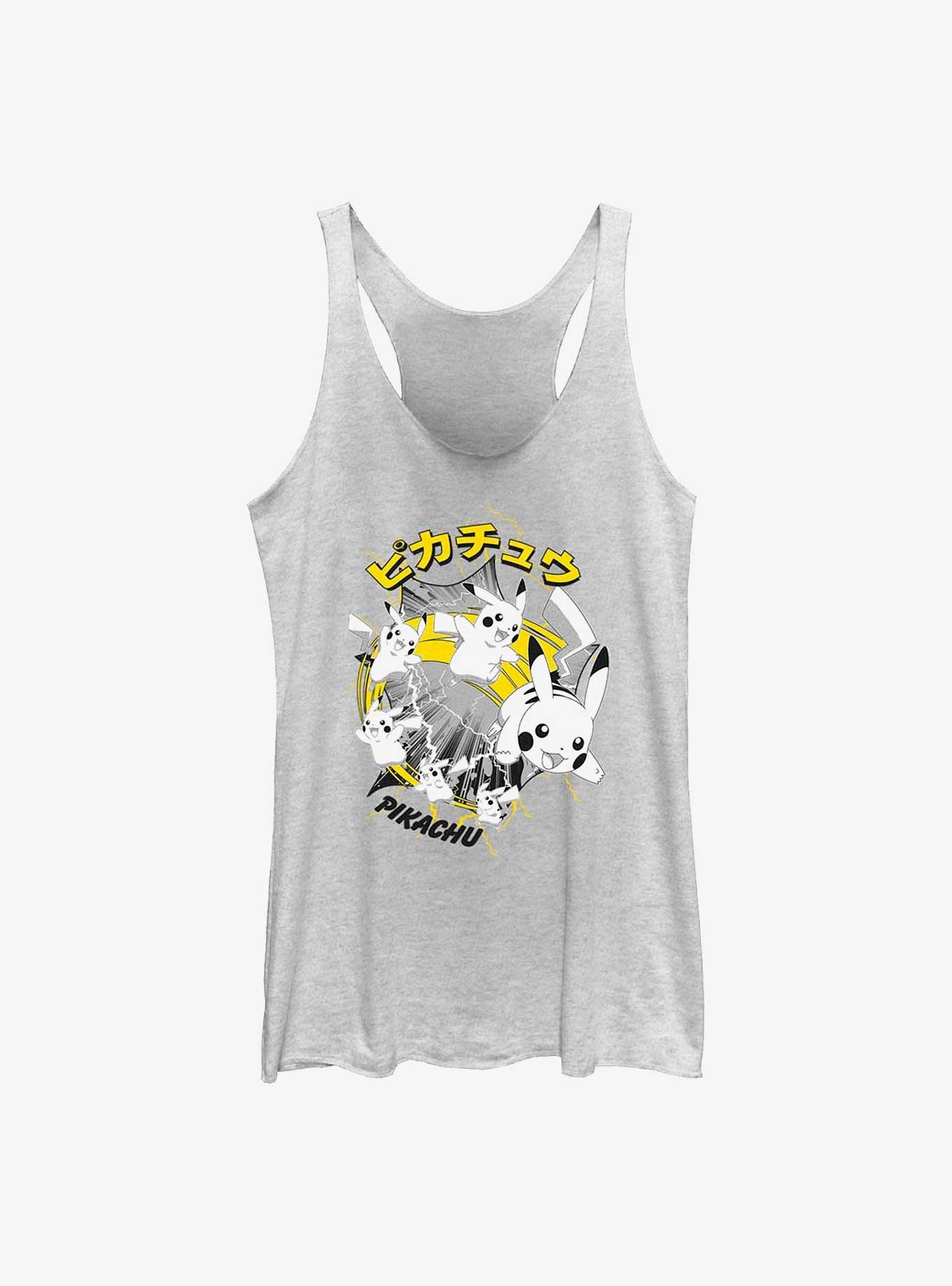 Pokemon Pikachu Speed Flash Girls Tank, WHITE HTR, hi-res