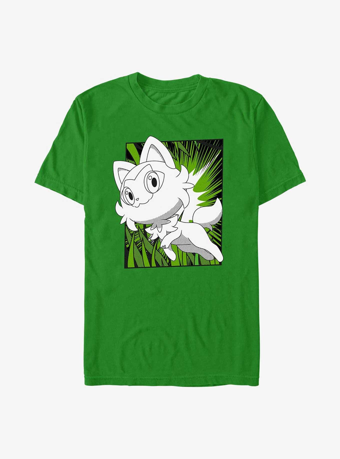 Pokemon Sprigatito Manga Style T-Shirt, , hi-res