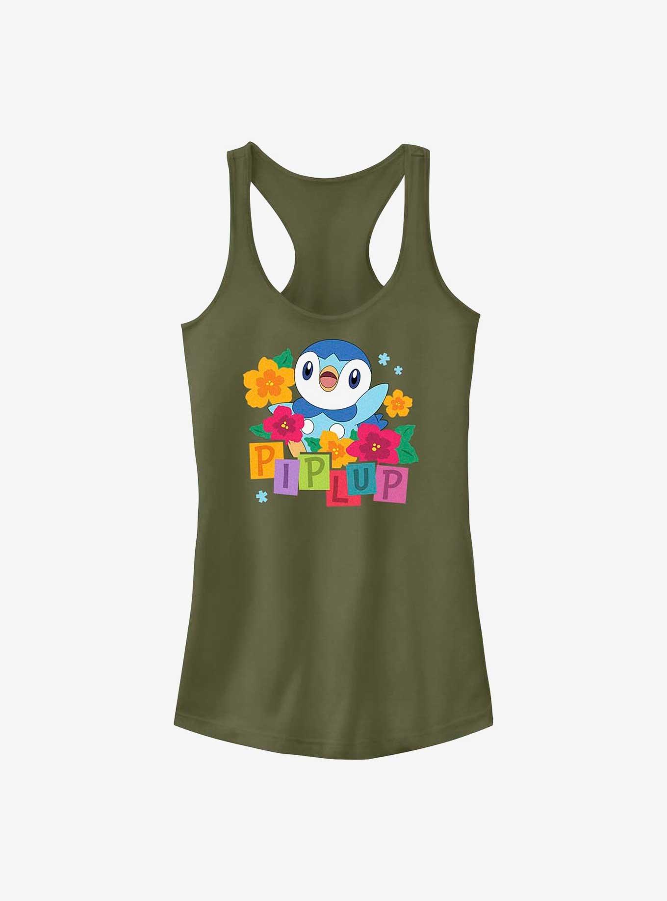 Pokemon Piplup Cutie Girls Tank, MIL GRN, hi-res