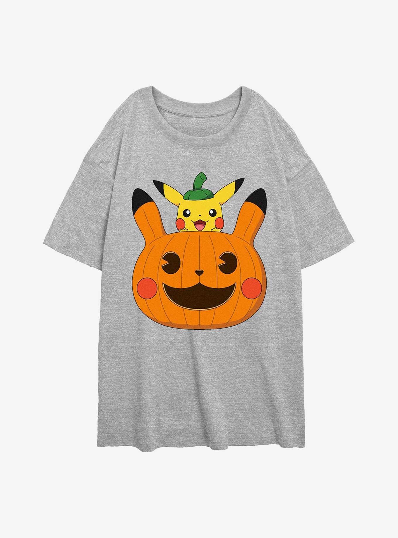Pokemon Pumpkin Pika Girls Oversized T-Shirt, , hi-res