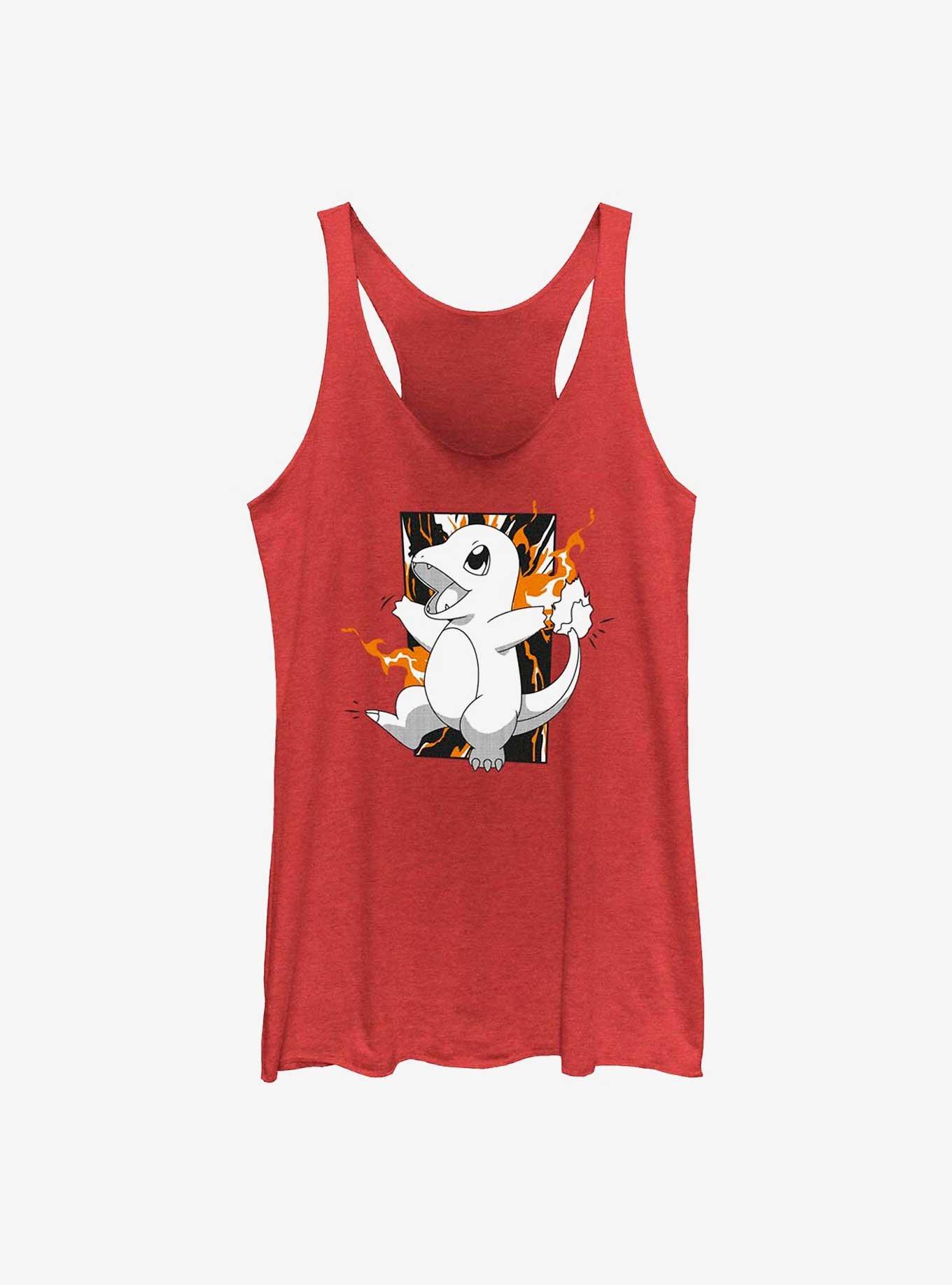 Pokemon Charmander Char Char Girls Tank, RED HTR, hi-res