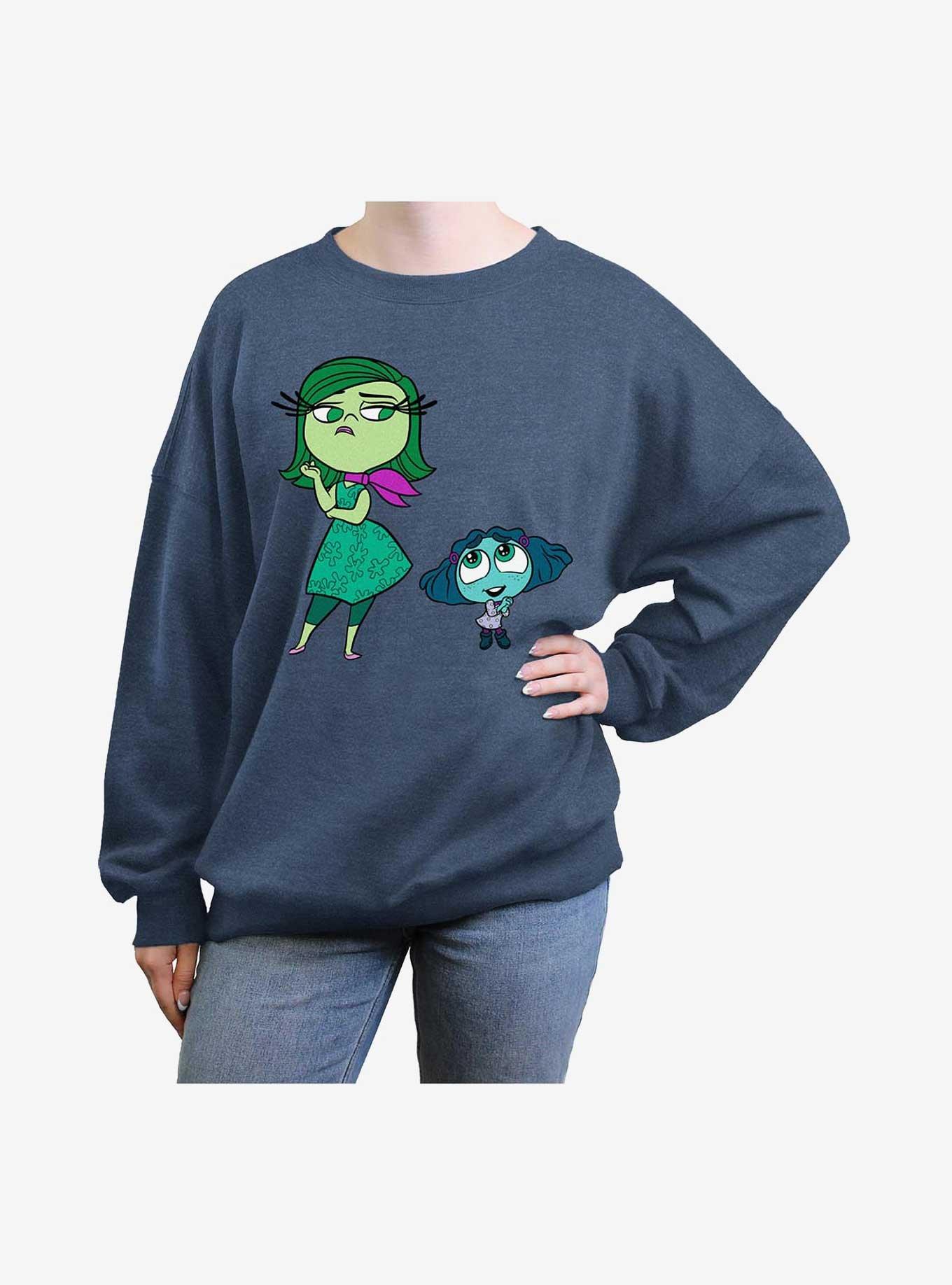 Disney Pixar Inside Out 2 Cute Envy And Disgust Womens Oversized Sweatshirt, , hi-res