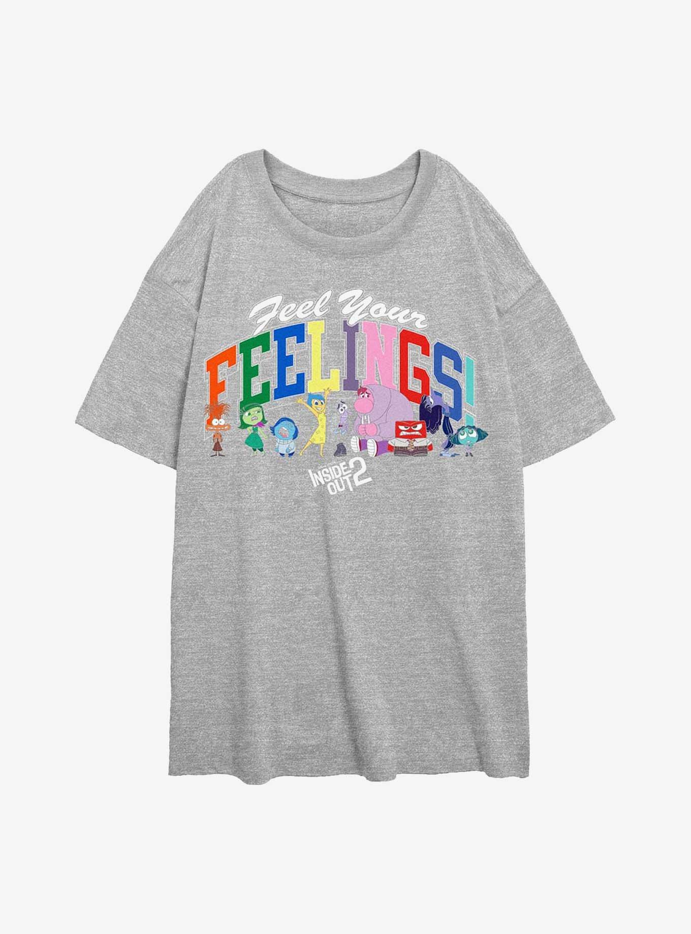 Disney Pixar Inside Out 2 Feelings Arch Alt Womens Oversized T-Shirt, ATH HTR, hi-res
