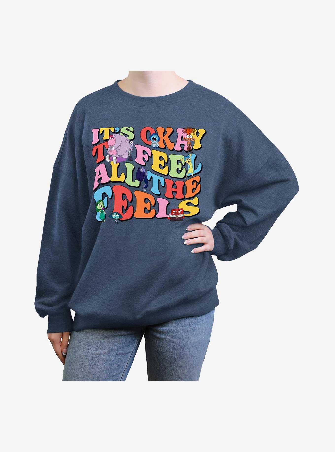 Disney Pixar Inside Out 2 Feel Everything Womens Oversized Sweatshirt, , hi-res