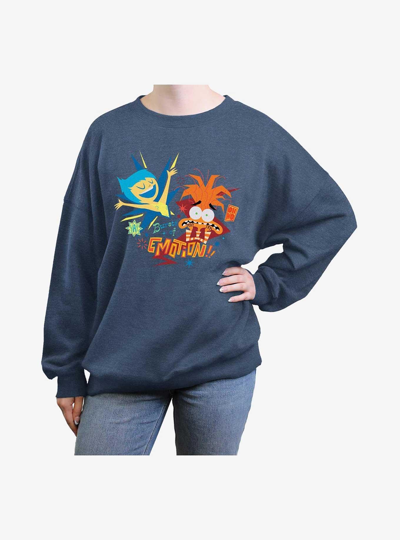 Disney Pixar Inside Out 2 Bursts Of Emotion Womens Oversized Sweatshirt, , hi-res