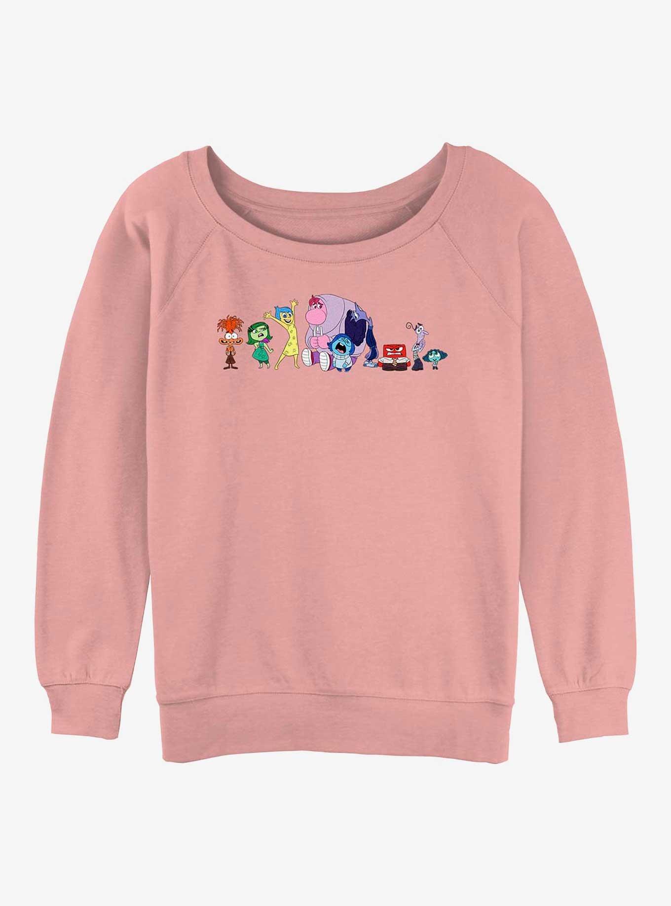 Disney Pixar Inside Out 2 All Emotions Womens Slouchy Sweatshirt, DESERTPNK, hi-res