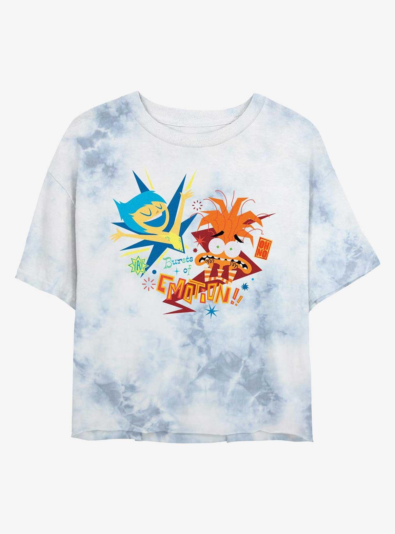 Disney Pixar Inside Out 2 Bursts Of Emotion Womens Tie-Dye Crop T-Shirt, , hi-res
