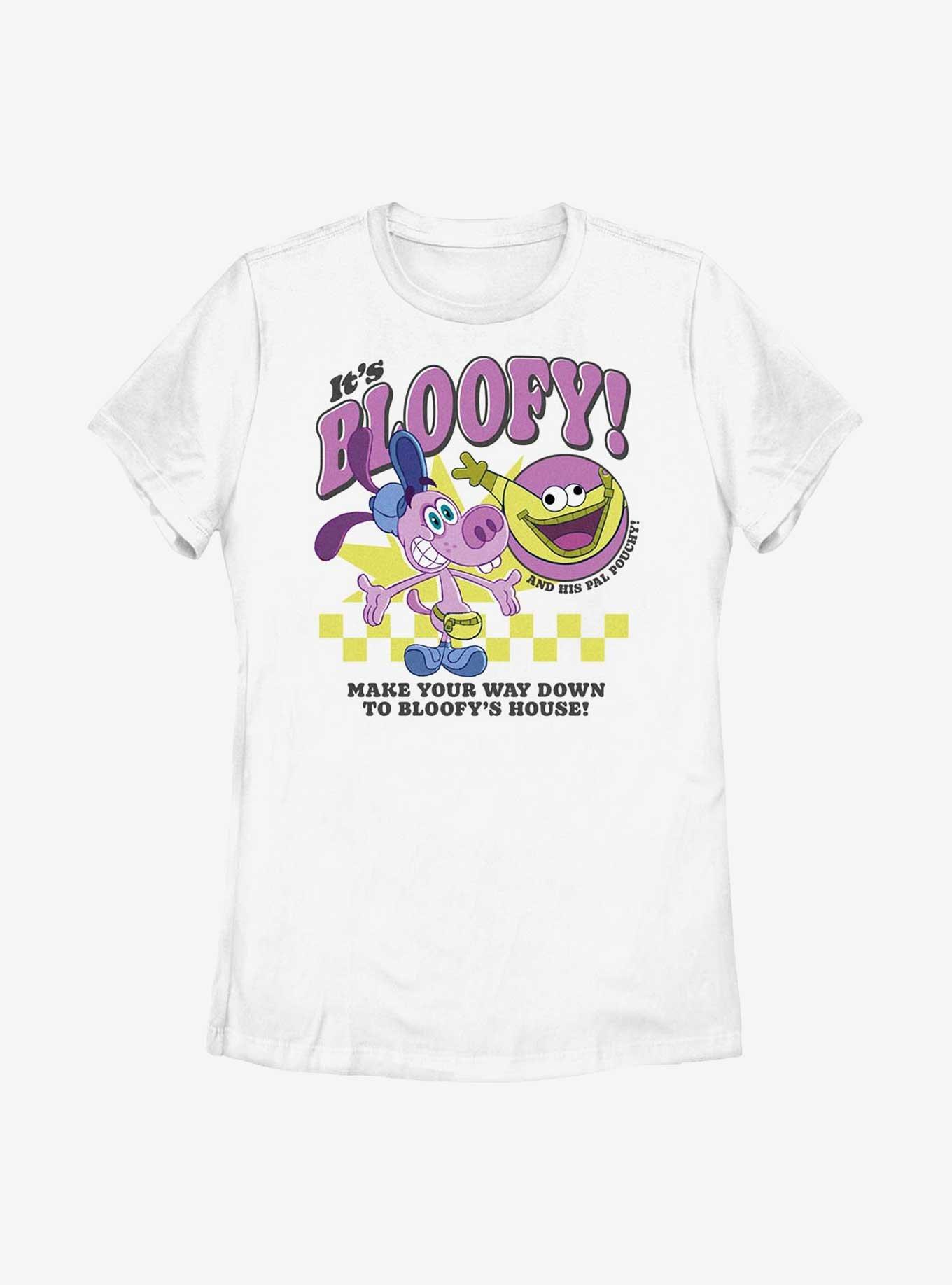 Disney Pixar Inside Out 2 Bloofy And Pouchy Womens T-Shirt, WHITE, hi-res
