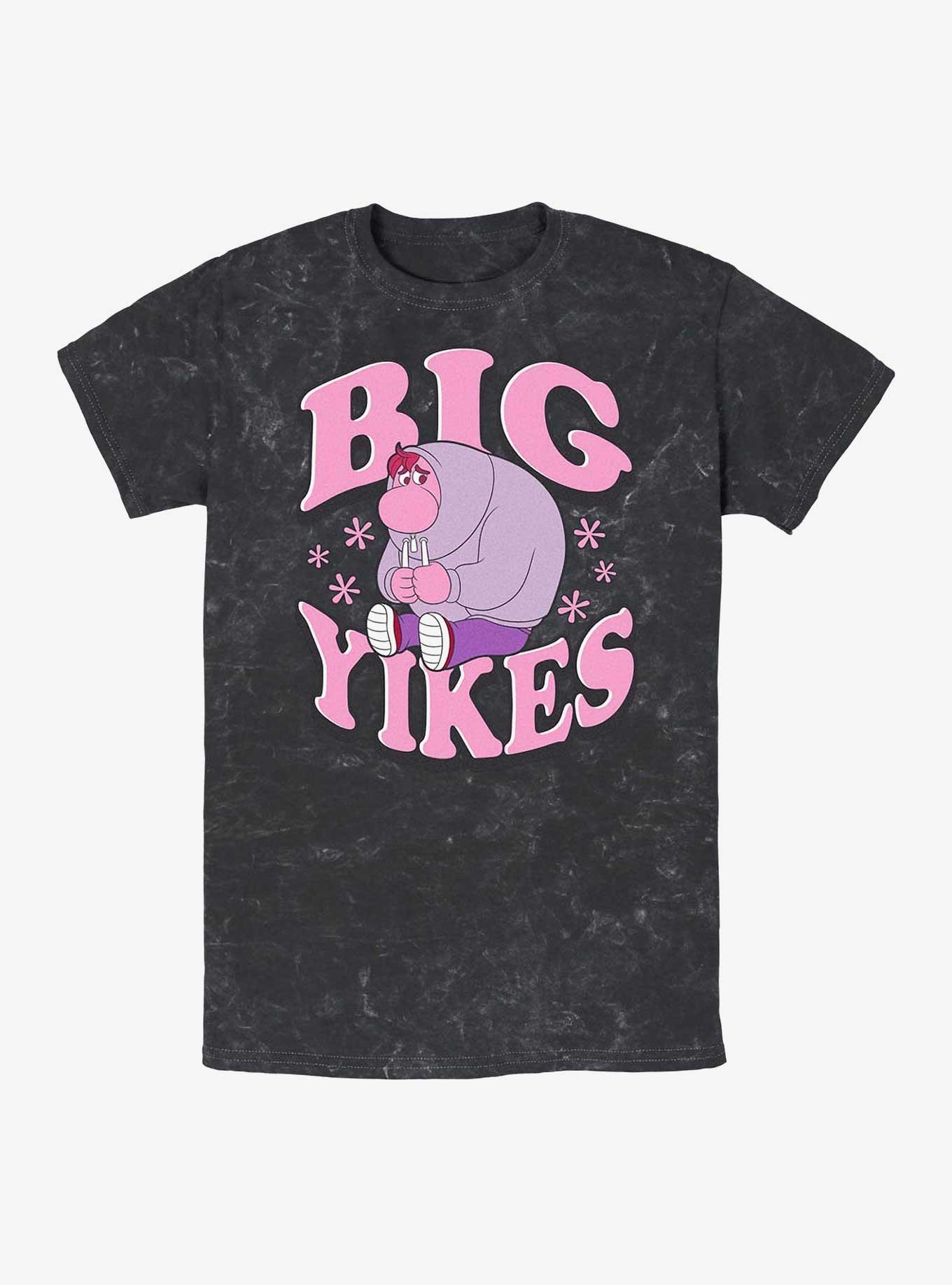Disney Pixar Inside Out 2 Big Yikes Mineral Wash T-Shirt, BLACK, hi-res