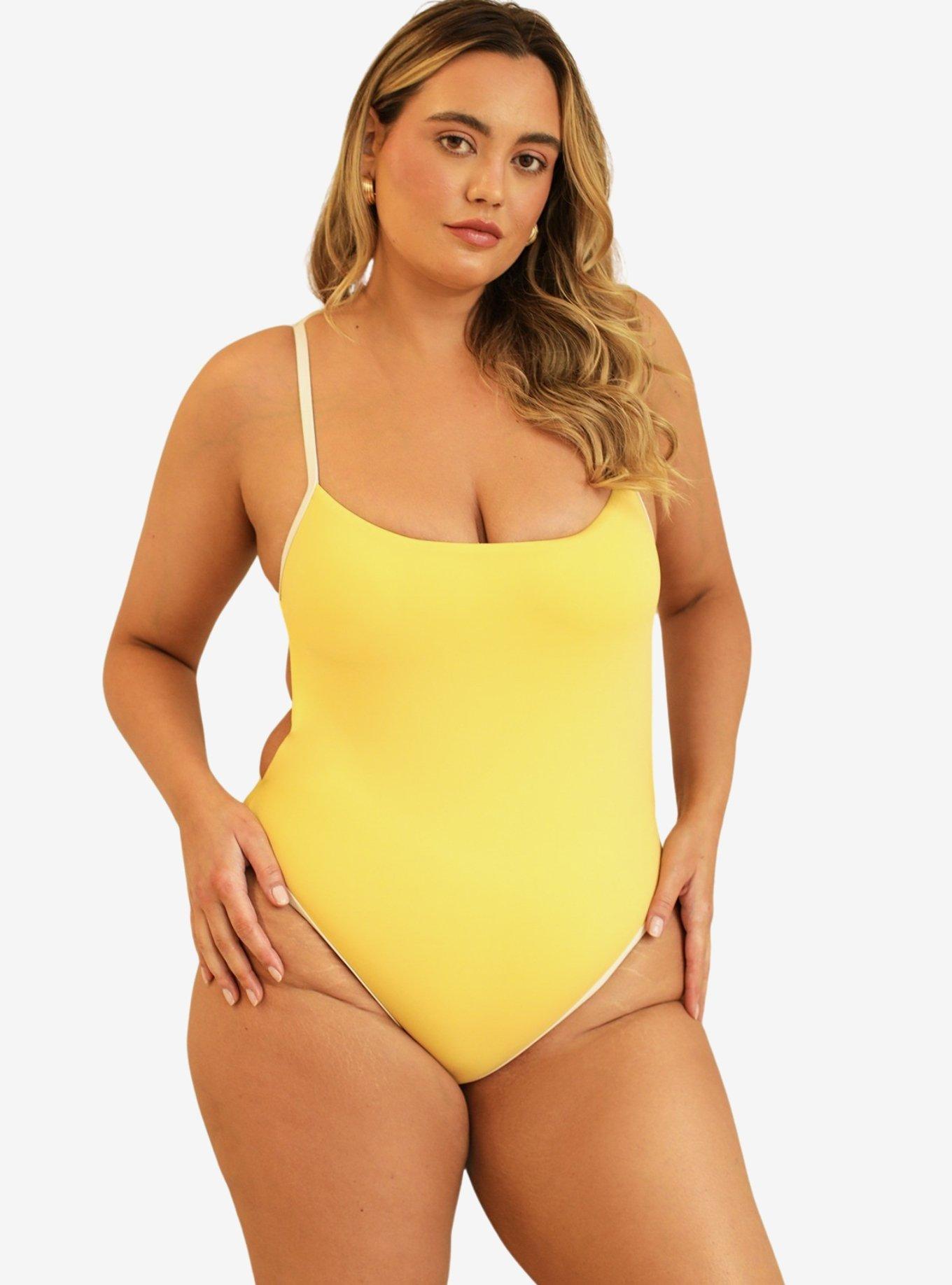Dippin' Daisy's Soul Scoop Neck High Waist Swim One Piece Sunshine, , hi-res