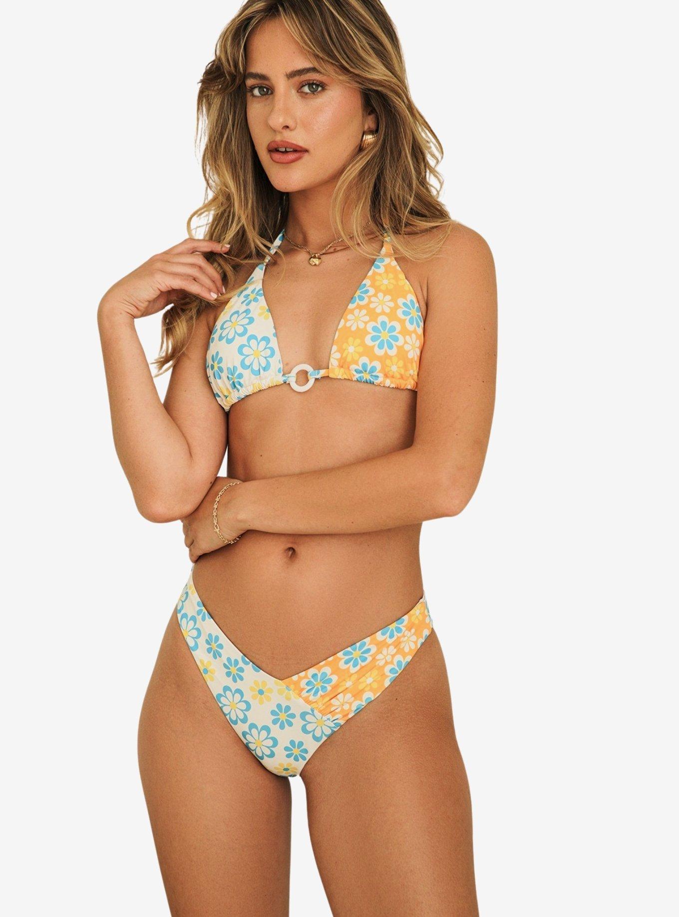Dippin' Daisy's Angel Cheeky Swim Bottom Honey Suckle/Sunkissed, , hi-res