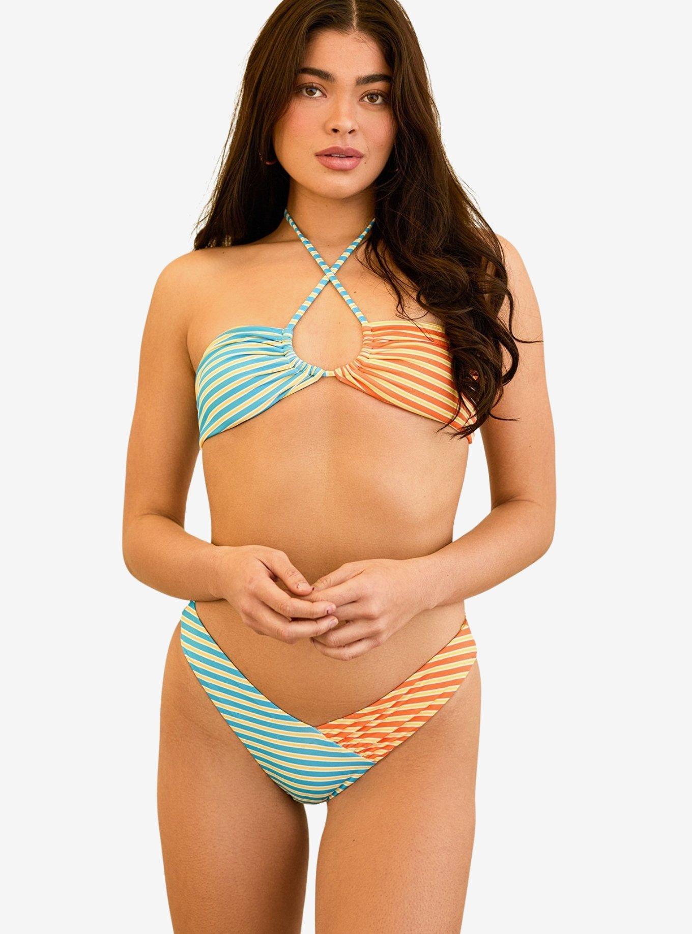 Dippin' Daisy's Amalfi String Tie Bandeau Swim Top Pool Party/Campfire, , hi-res