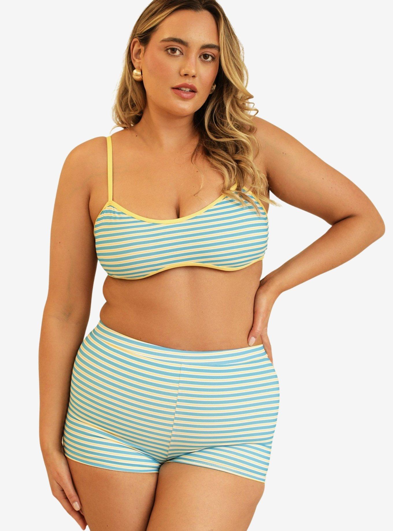 Dippin' Daisy's Farrah Elastic Waist Booty Short Pool Party, , hi-res