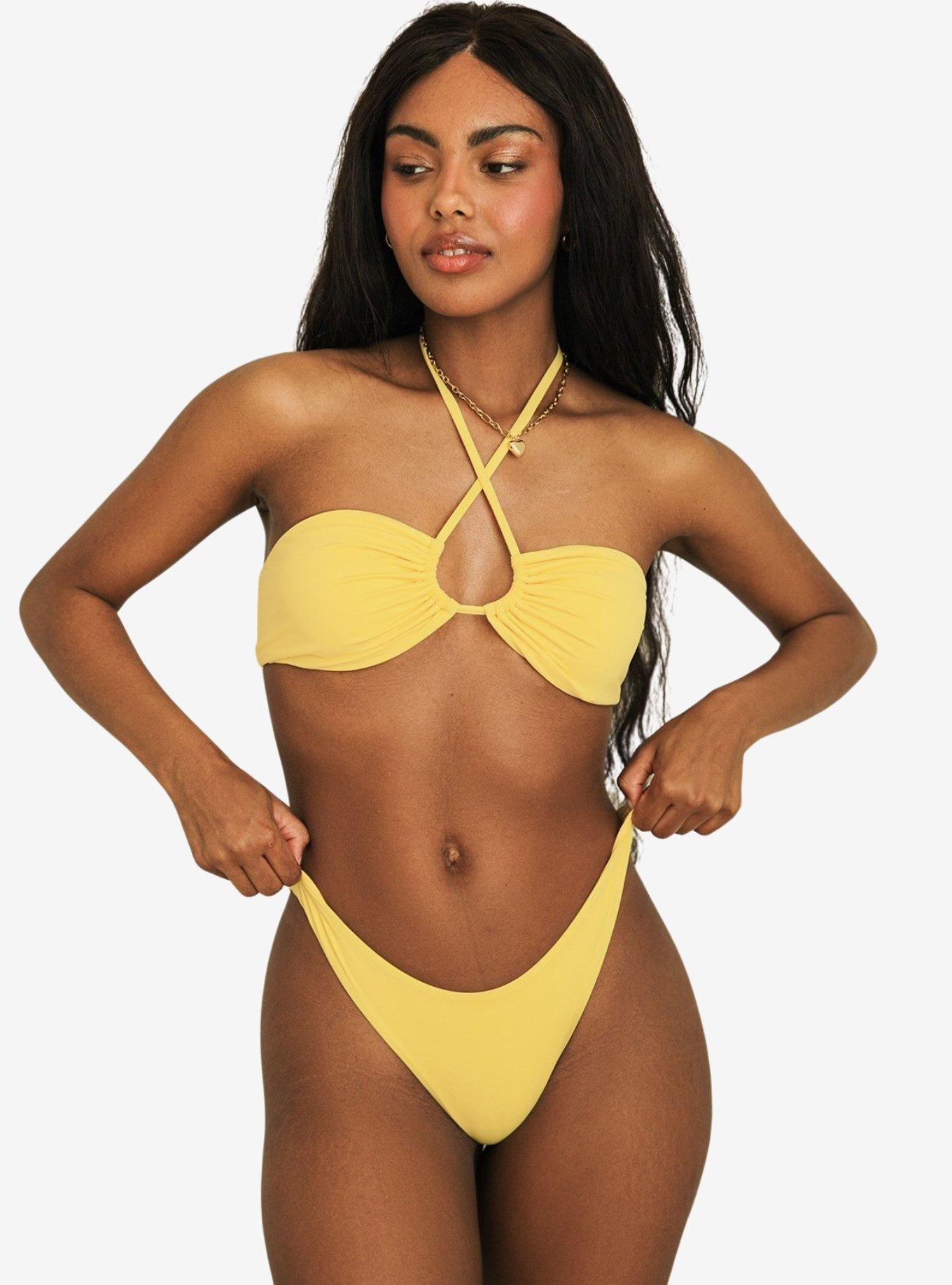 Dippin' Daisy's Amalfi String Tie Bandeau Swim Top Sunshine, , hi-res