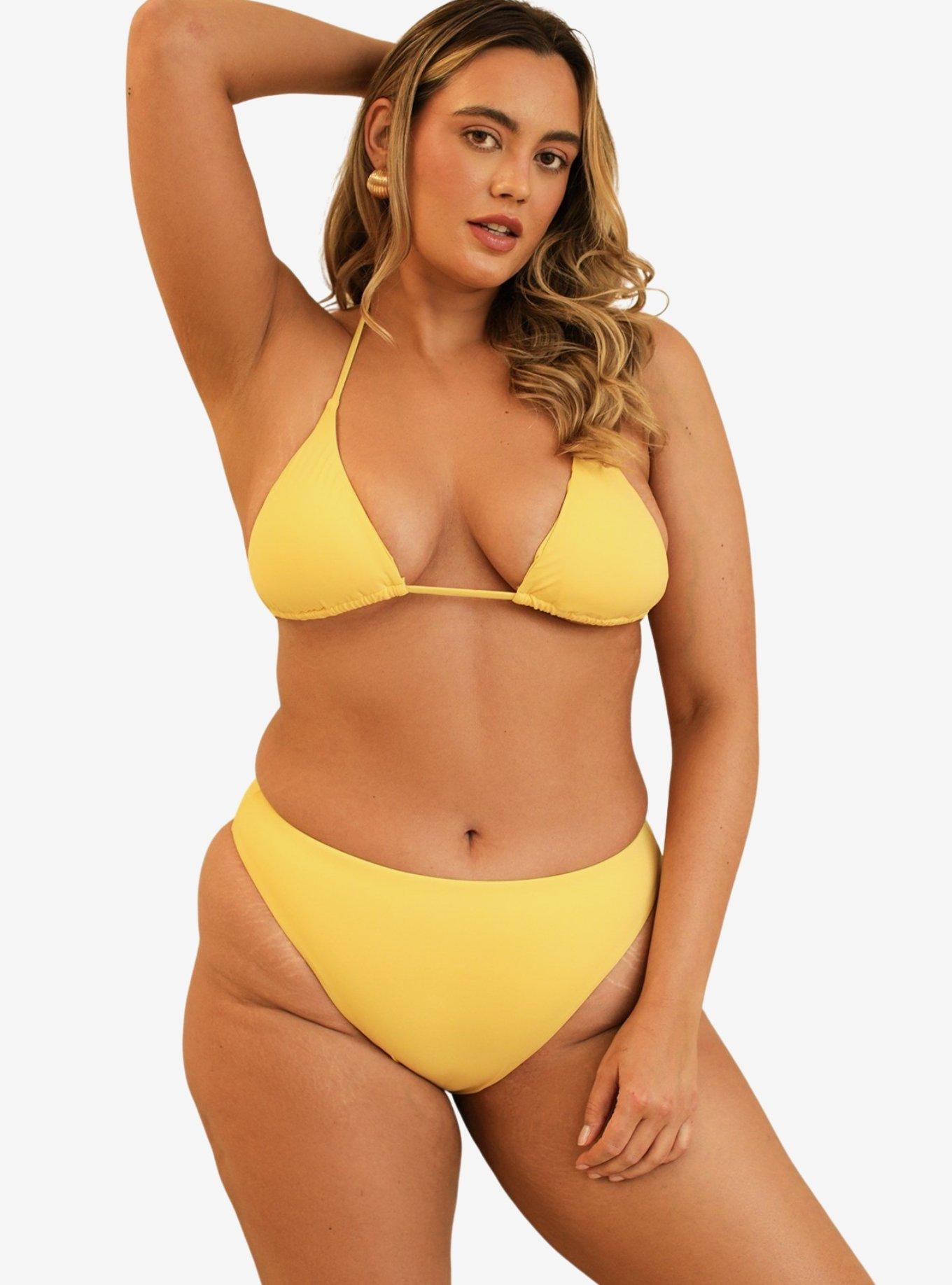 Dippin' Daisy's Palm Tie Back Triangle Swim Top Sunshine, , hi-res