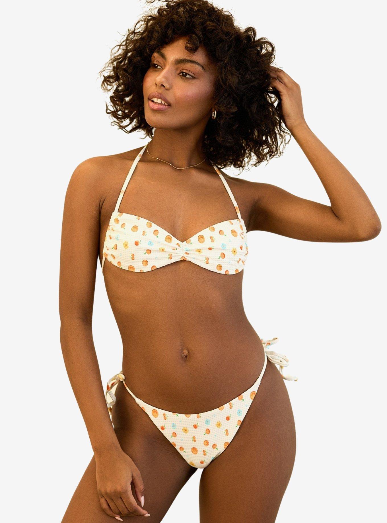 Dippin' Daisy's Christina Tie Bandeau Swim Top Clementine, , hi-res