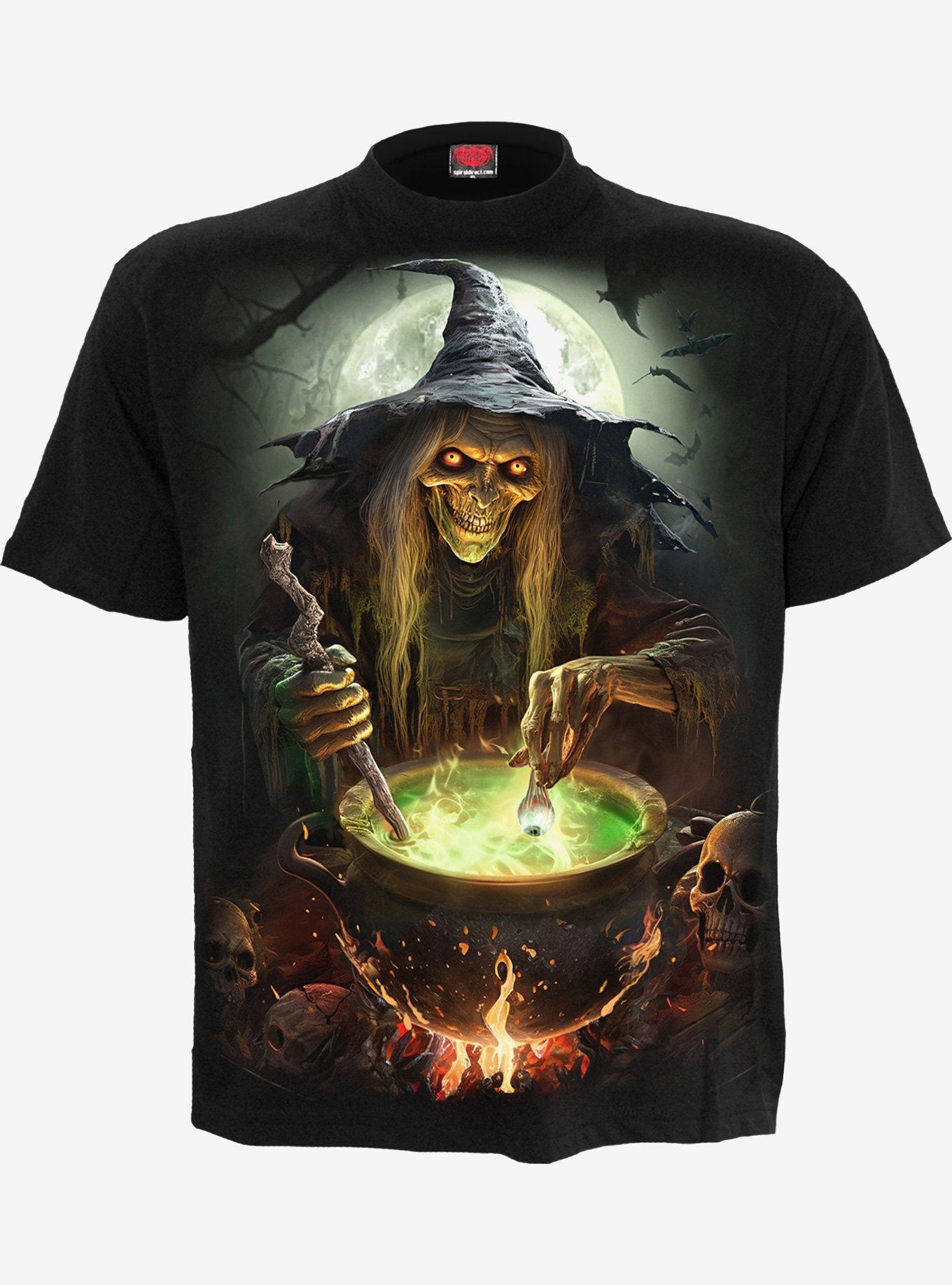 Spiral Witch's Brew T-Shirt, BLACK, hi-res