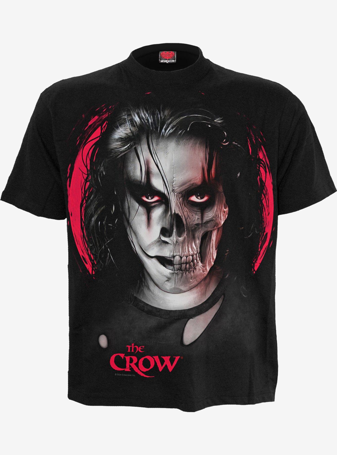 Spiral The Crow Skull Face Front Print T-Shirt, , hi-res
