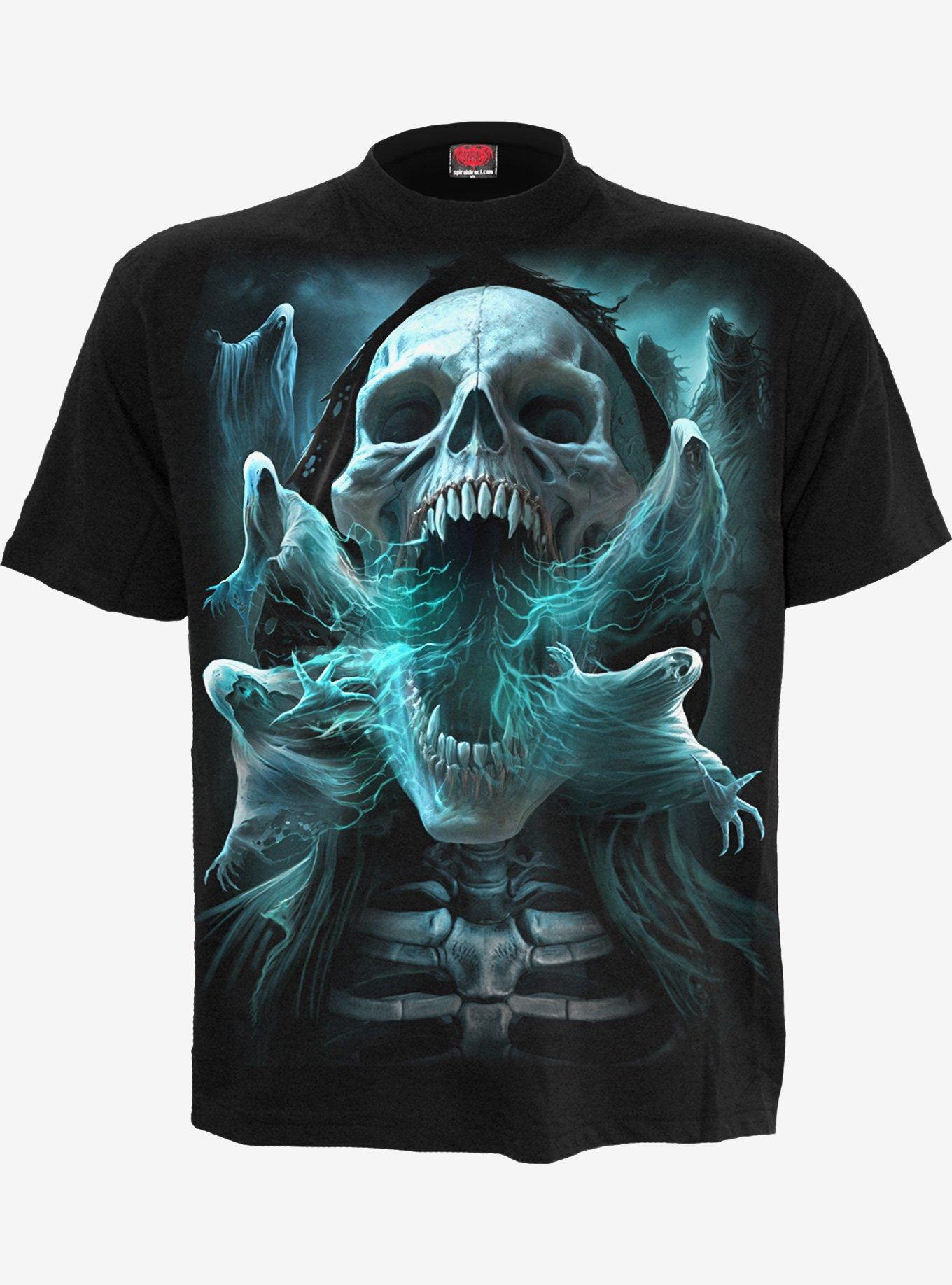Spiral Ghost Skull T-Shirt, , hi-res