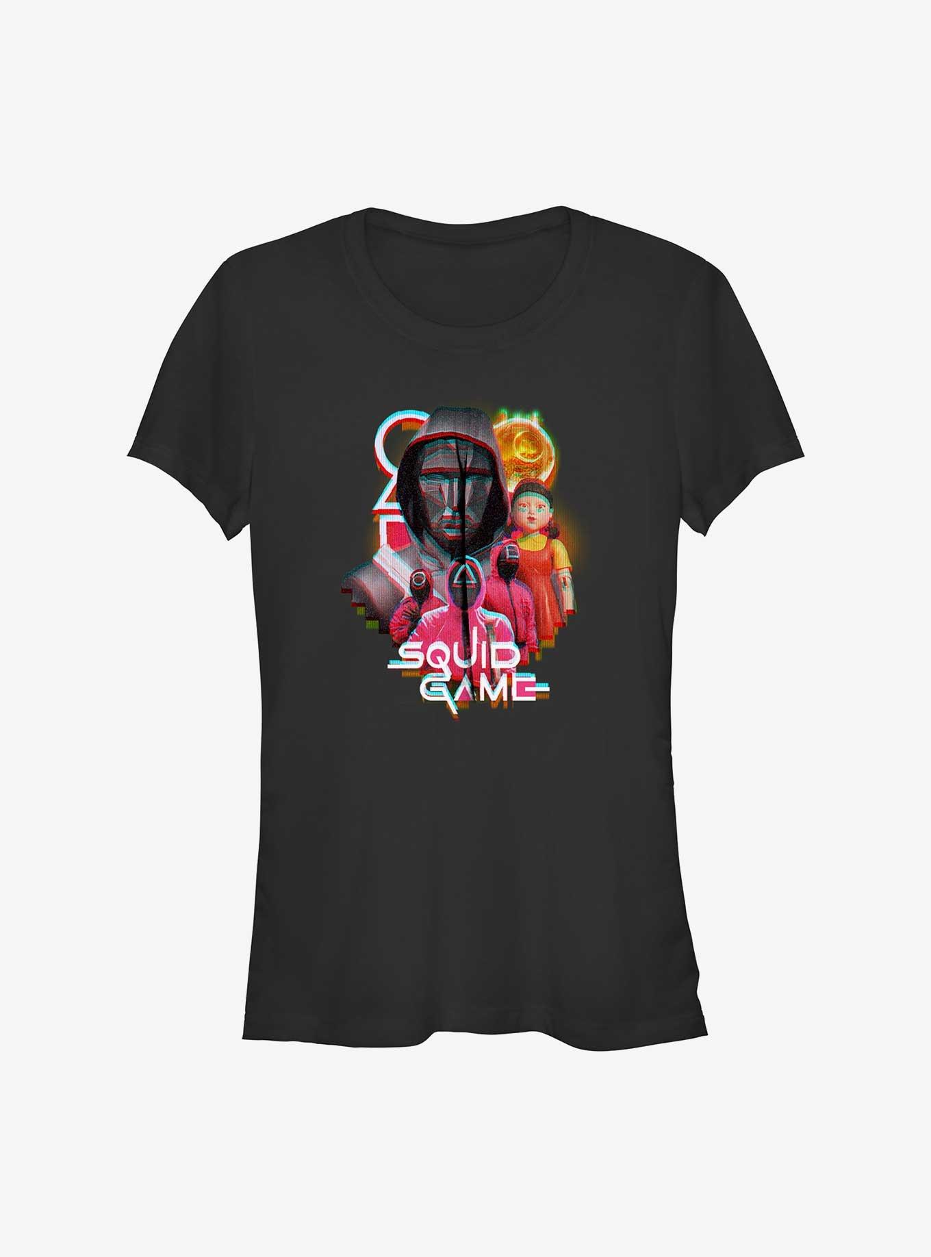 Squid Game Glitch Girls T-Shirt, BLACK, hi-res