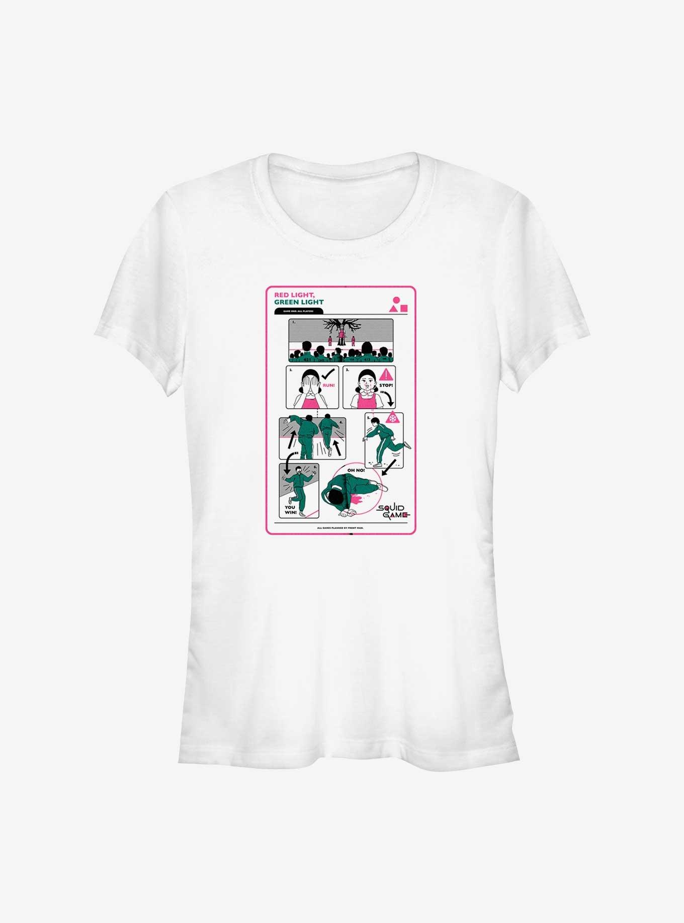 Squid Game Game One Instructions Girls T-Shirt, WHITE, hi-res