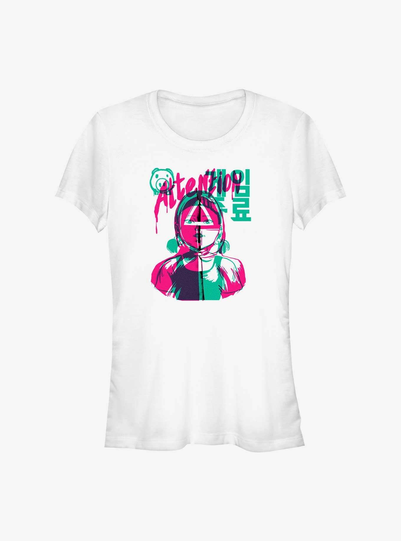 Squid Game Attention Doll Girls T-Shirt, WHITE, hi-res