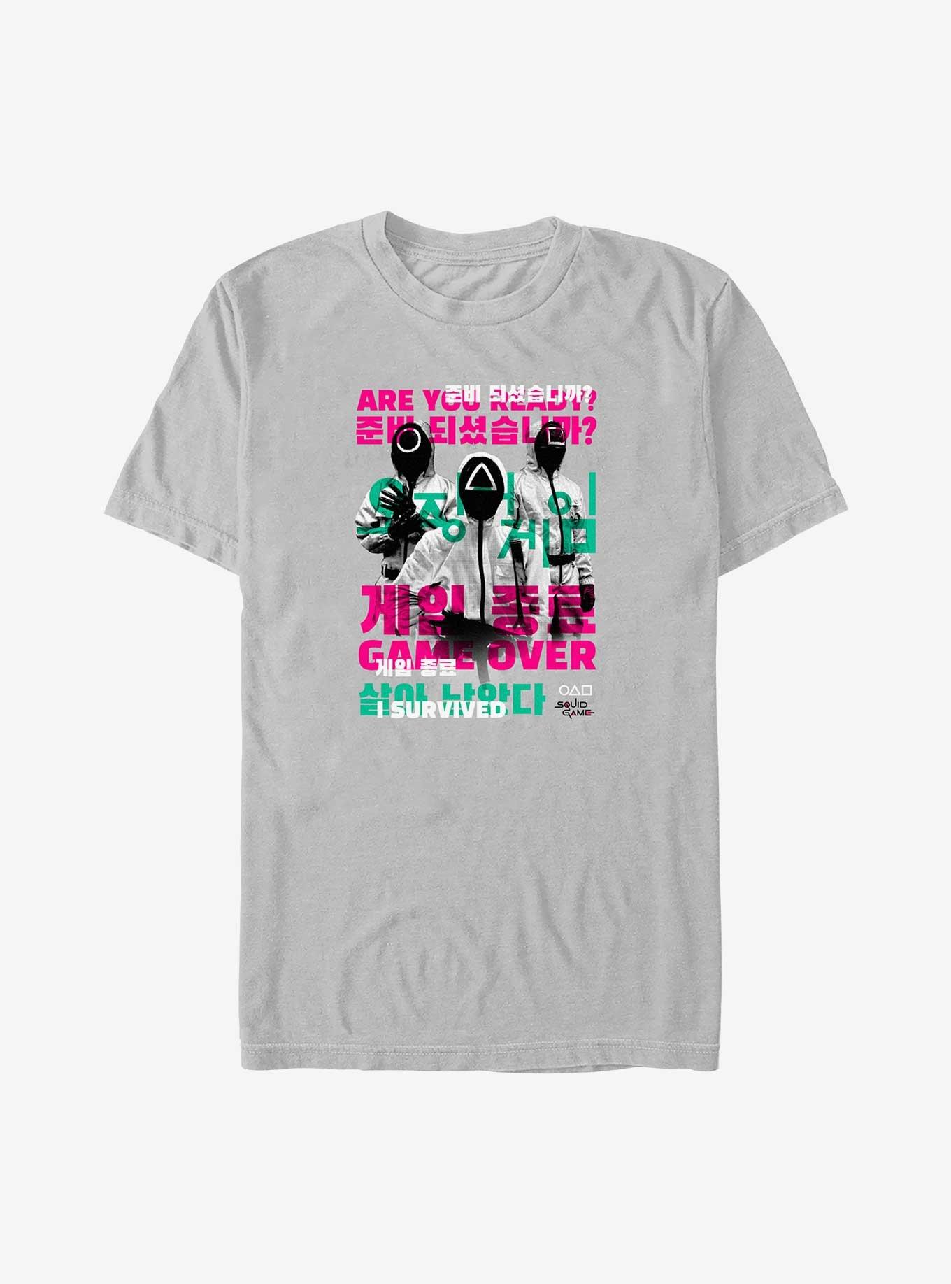 Squid Game Game Over I Survived T-Shirt, SILVER, hi-res