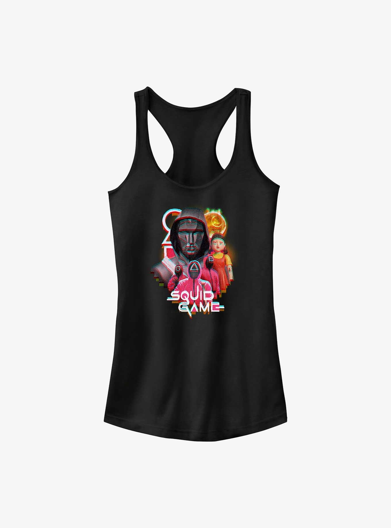 Squid Game Glitch Girls Tank, BLACK, hi-res