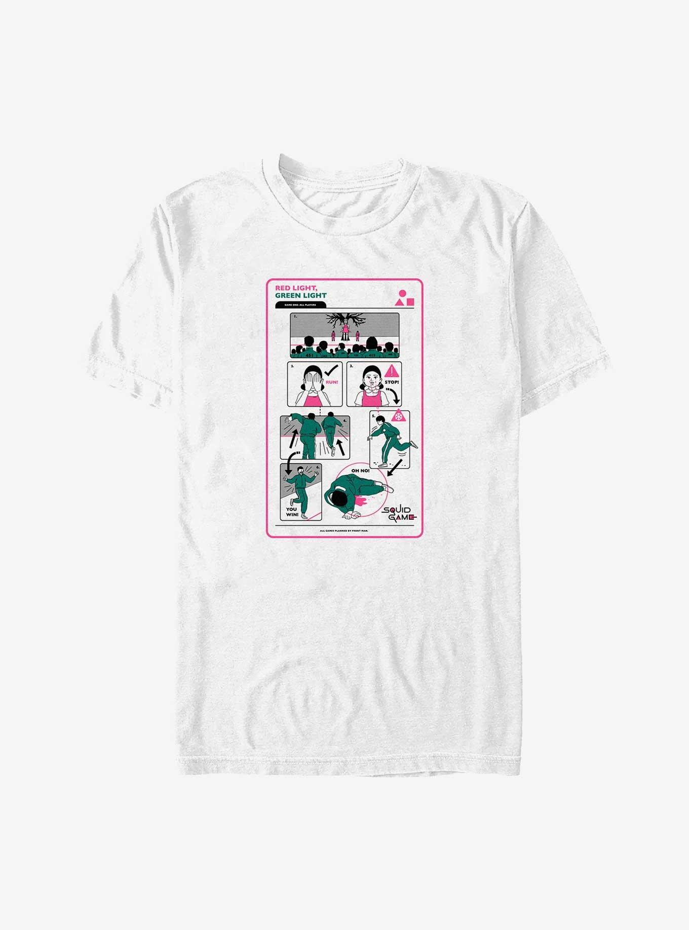 Squid Game Game One Instructions T-Shirt, WHITE, hi-res