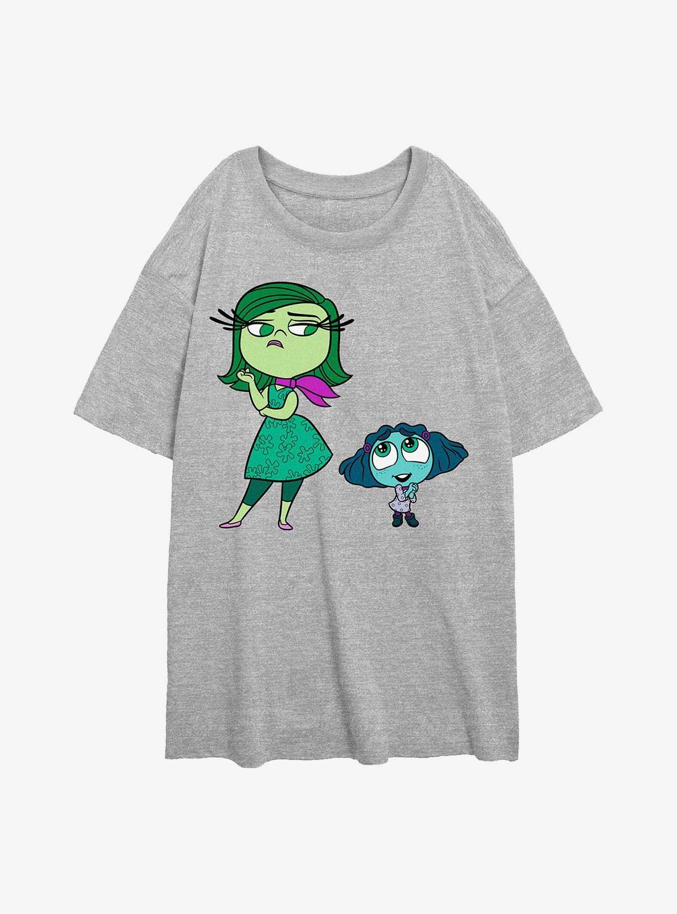 NULL Disney Pixar Inside Out 2 Cute Envy And Disgust Girls Oversized T-Shirt