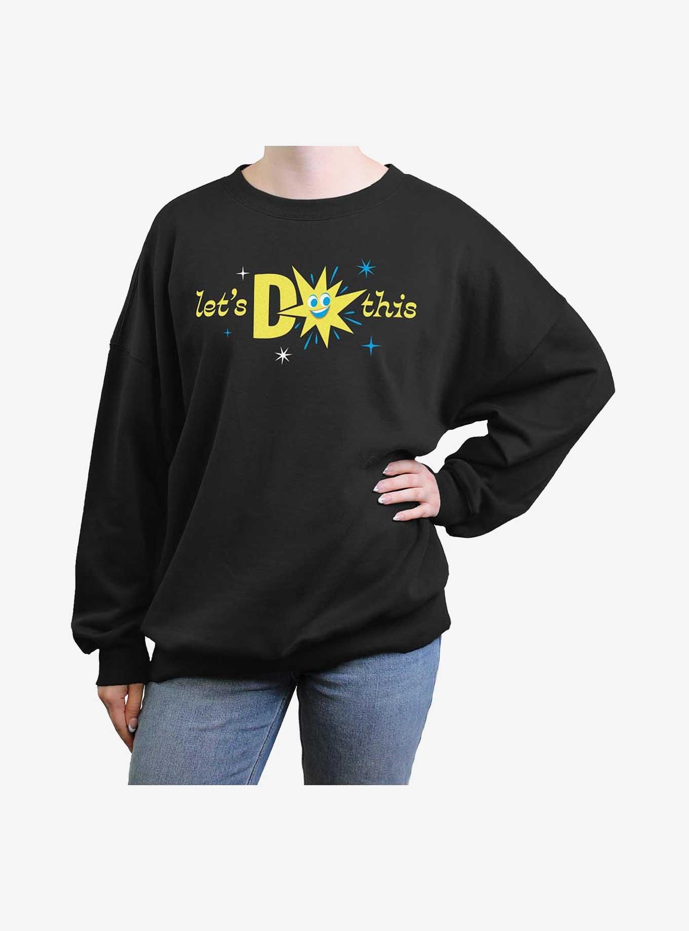 NULL Disney Pixar Inside Out 2 Lets Do This Girls Oversized Sweatshirt