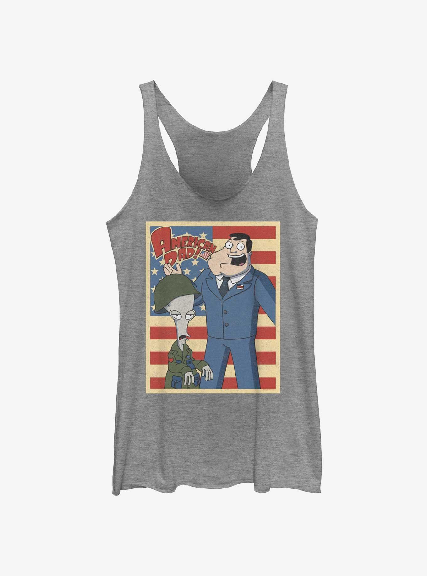 American Dad Enlisted Statist Womens Tank Top, GRAY HTR, hi-res