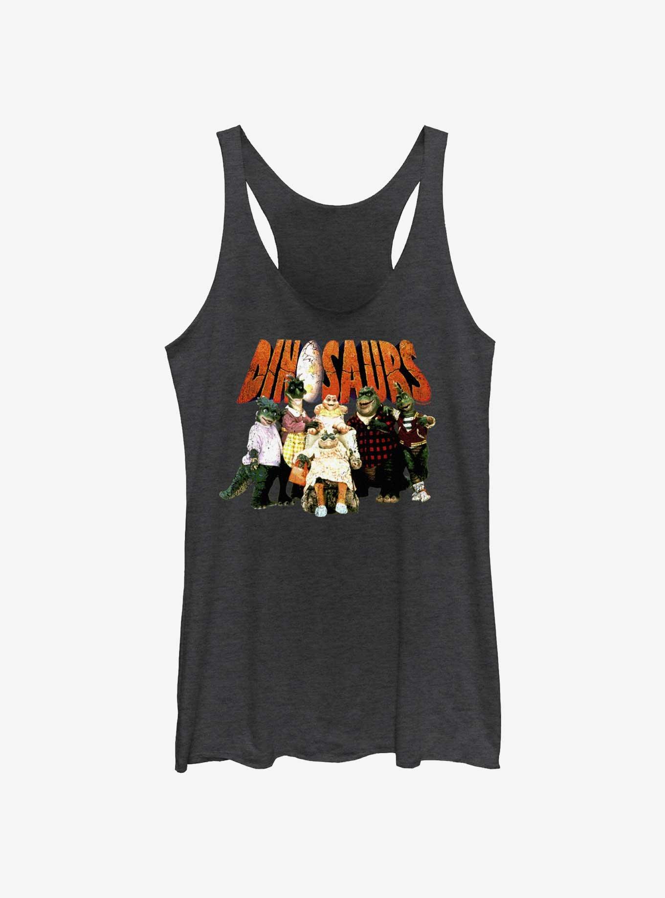 Dinosaurs Dinosaurs Womens Tank Top, BLK HTR, hi-res