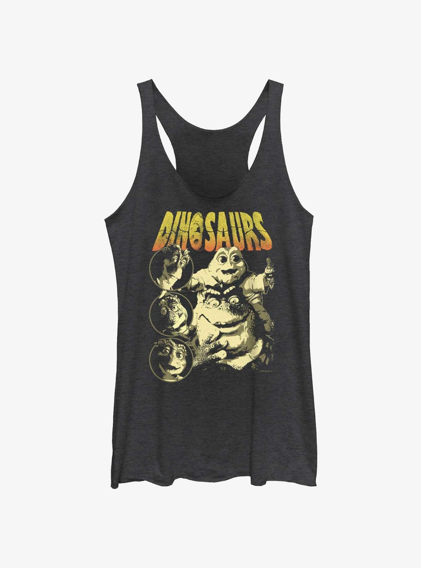 Dinosaurs Publication Dinos Womens Tank Top, BLK HTR, hi-res