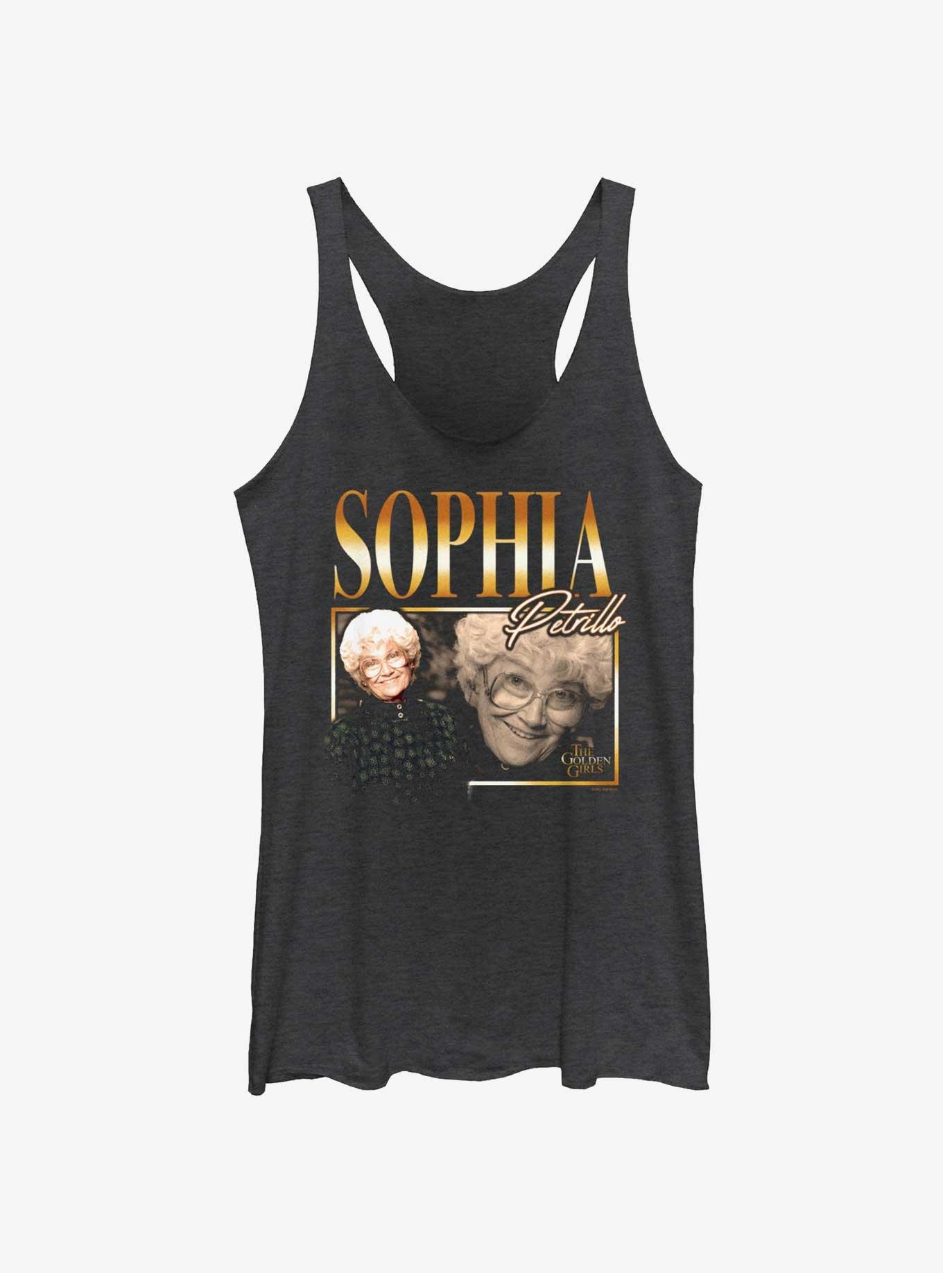 Golden Girls Sophia 90S Boxup Womens Tank Top, BLK HTR, hi-res