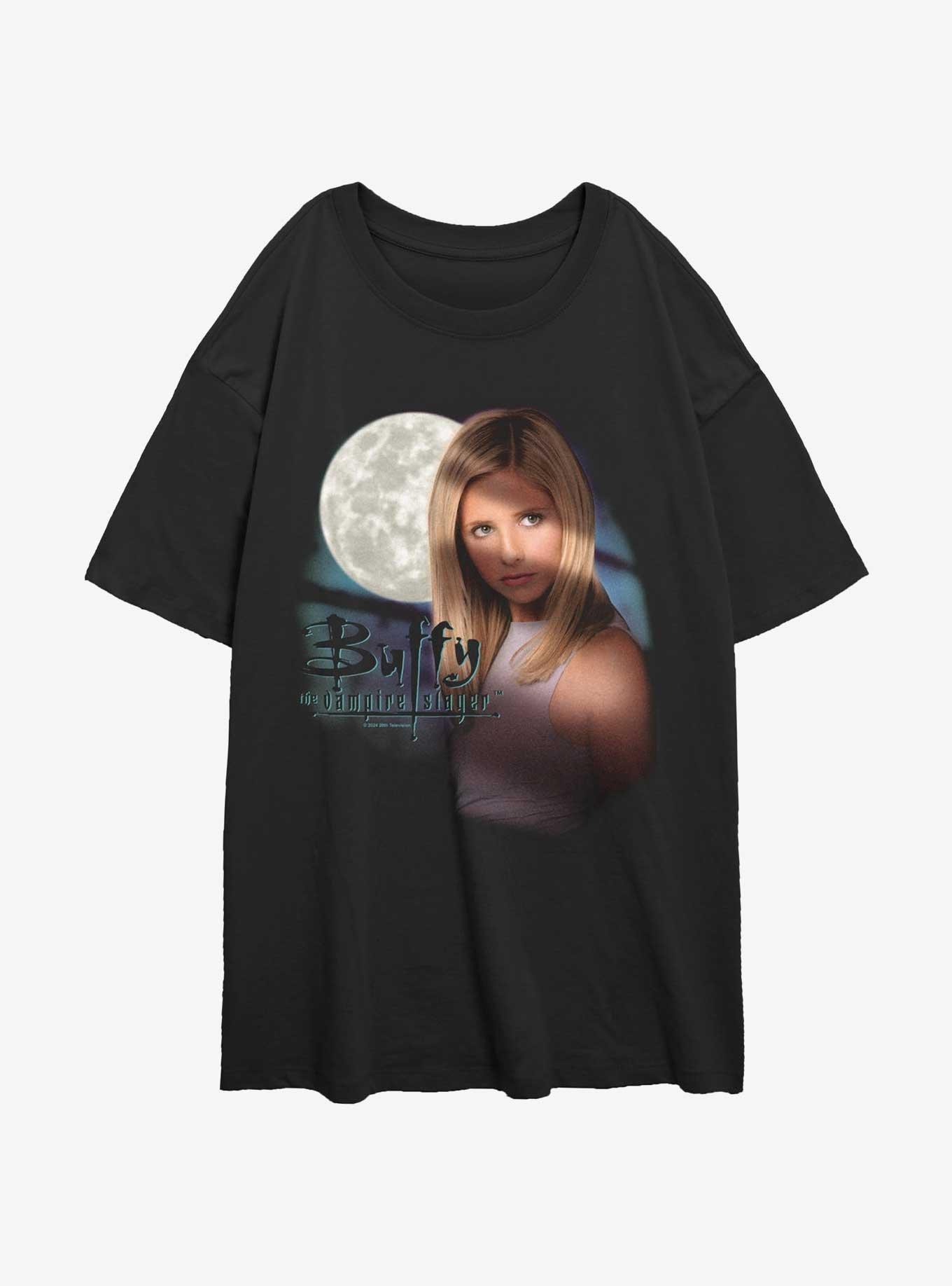 Buffy The Vampire Slayer Buffy Vampire Slayer Night Womens Oversized T-Shirt, BLACK, hi-res
