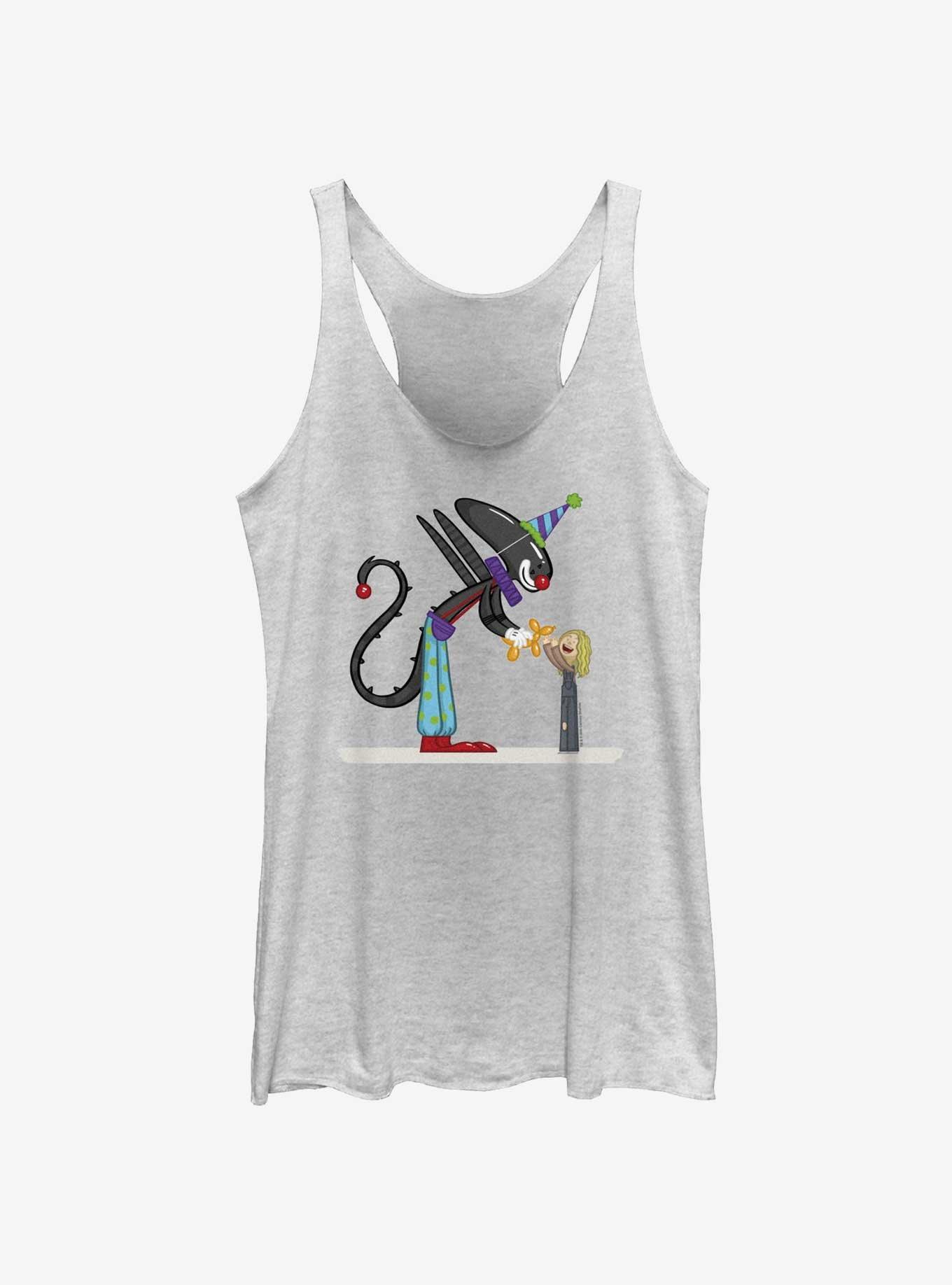 Alien Xeno Clown Womens Tank Top, WHITE HTR, hi-res