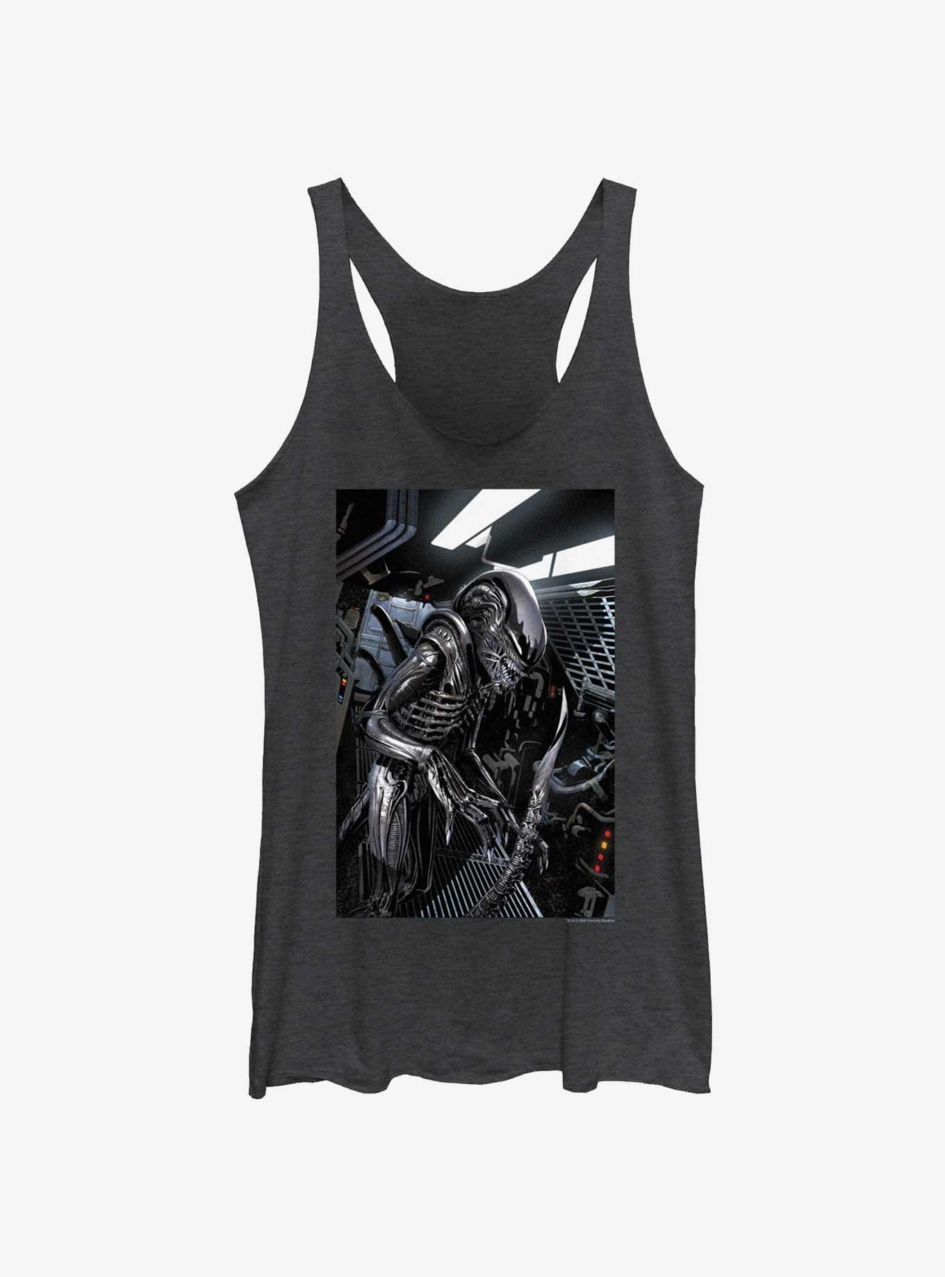 Alien Xenomorph In Space Ship Womens Tank Top, , hi-res