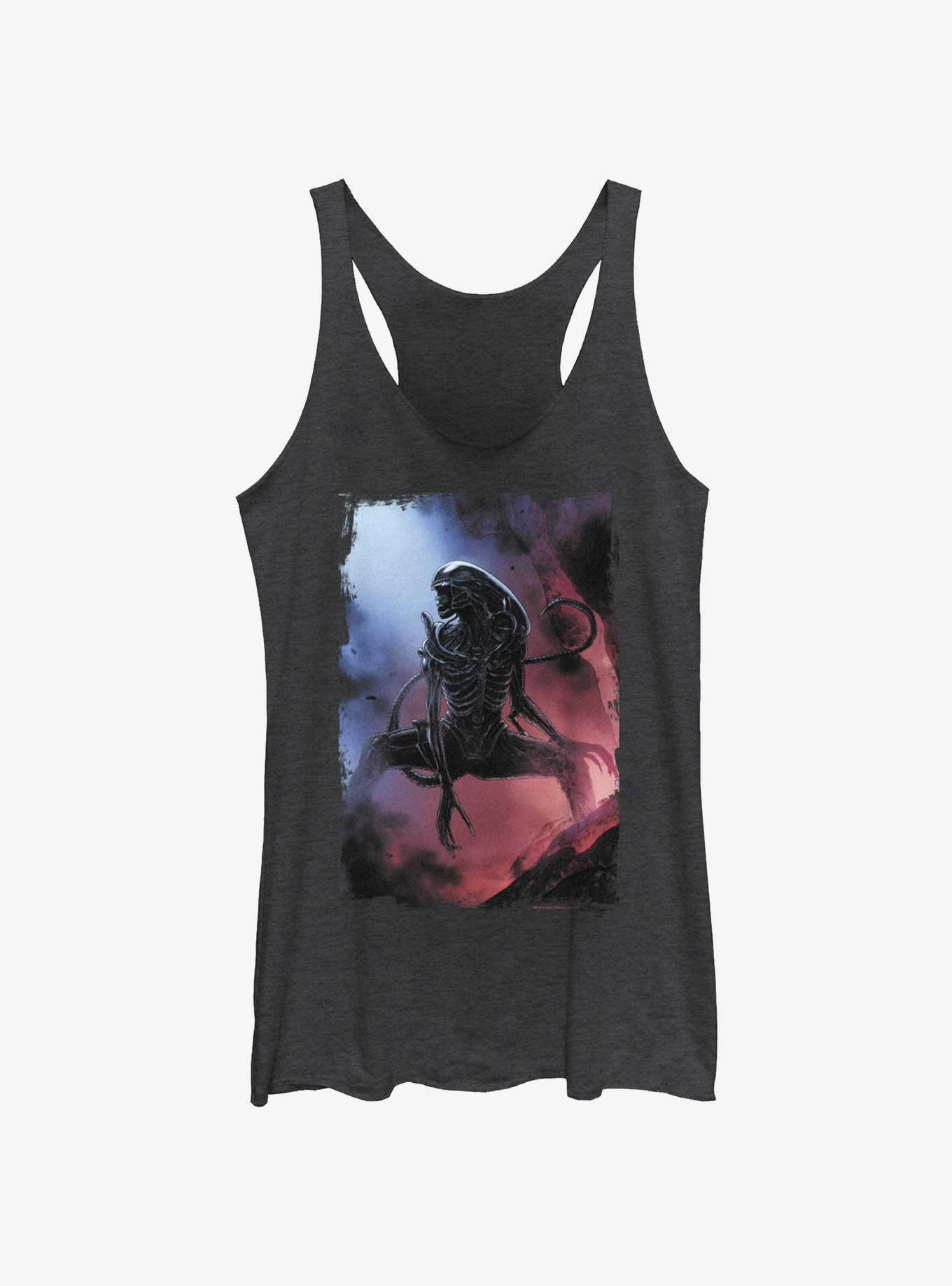 Alien Xenomorph Roar Womens Tank Top, BLK HTR, hi-res