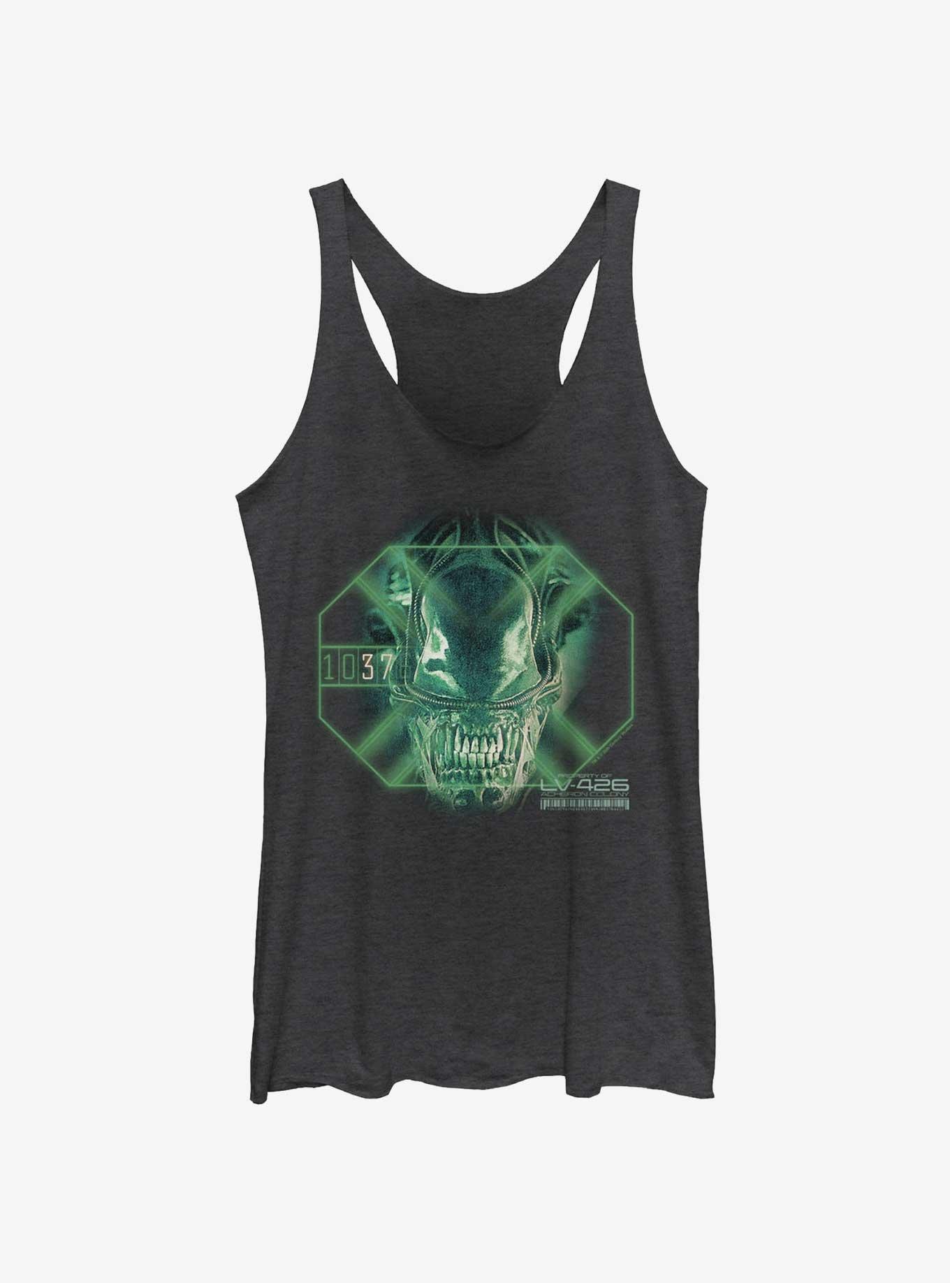 Alien Scan Form 1037 Womens Tank Top, BLK HTR, hi-res