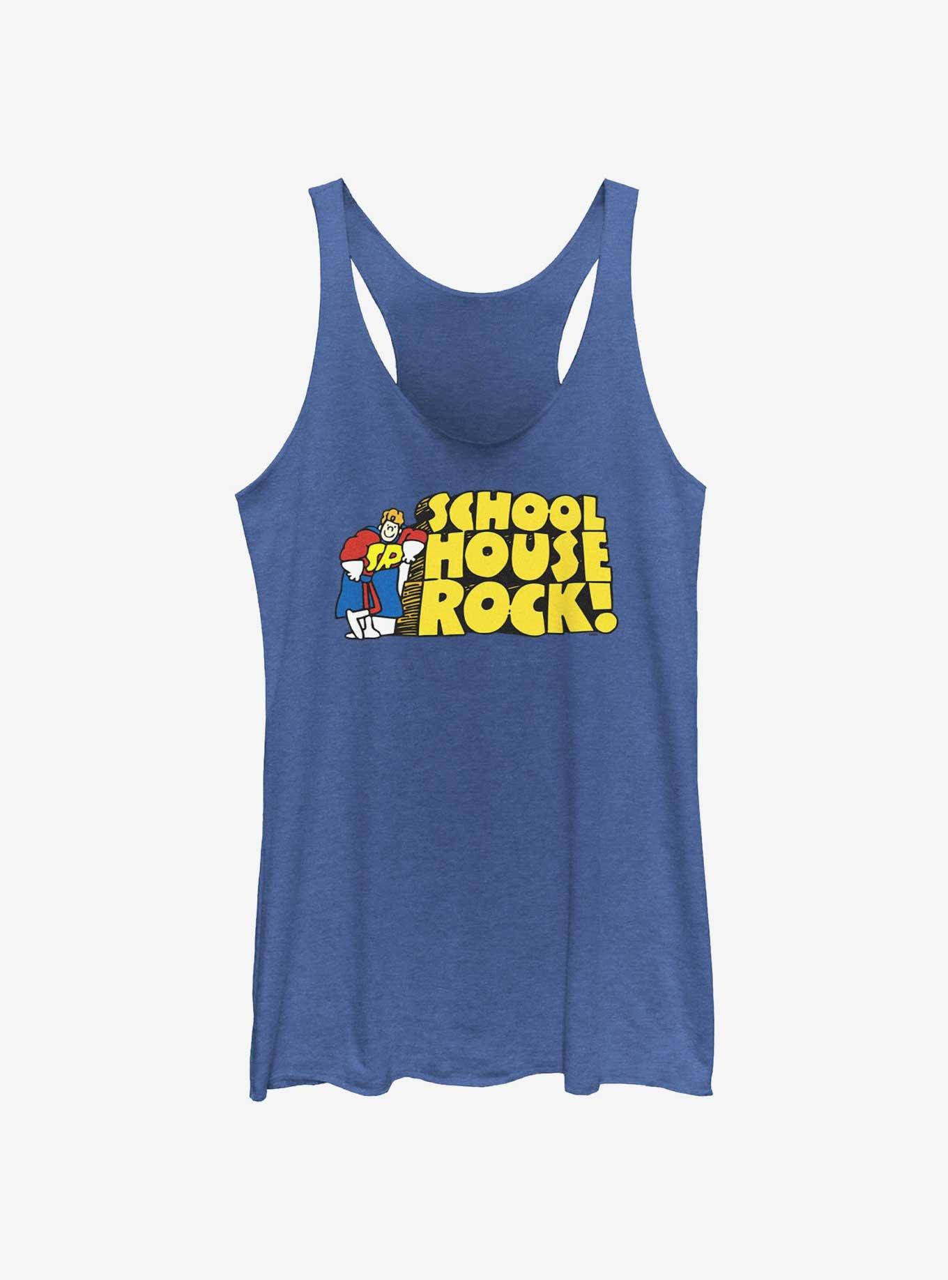 Schoolhouse Rock Title Logo Womens Tank Top, ROY HTR, hi-res