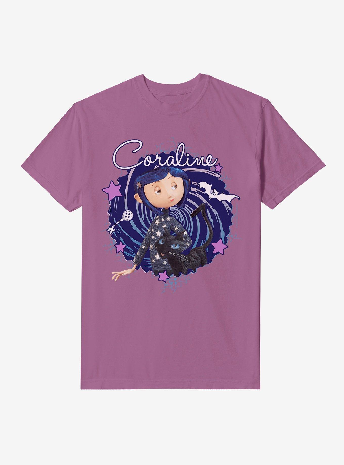 COMFORTCOLORS Coraline The Cat Swirl And Stars Garment Dye T-Shirt