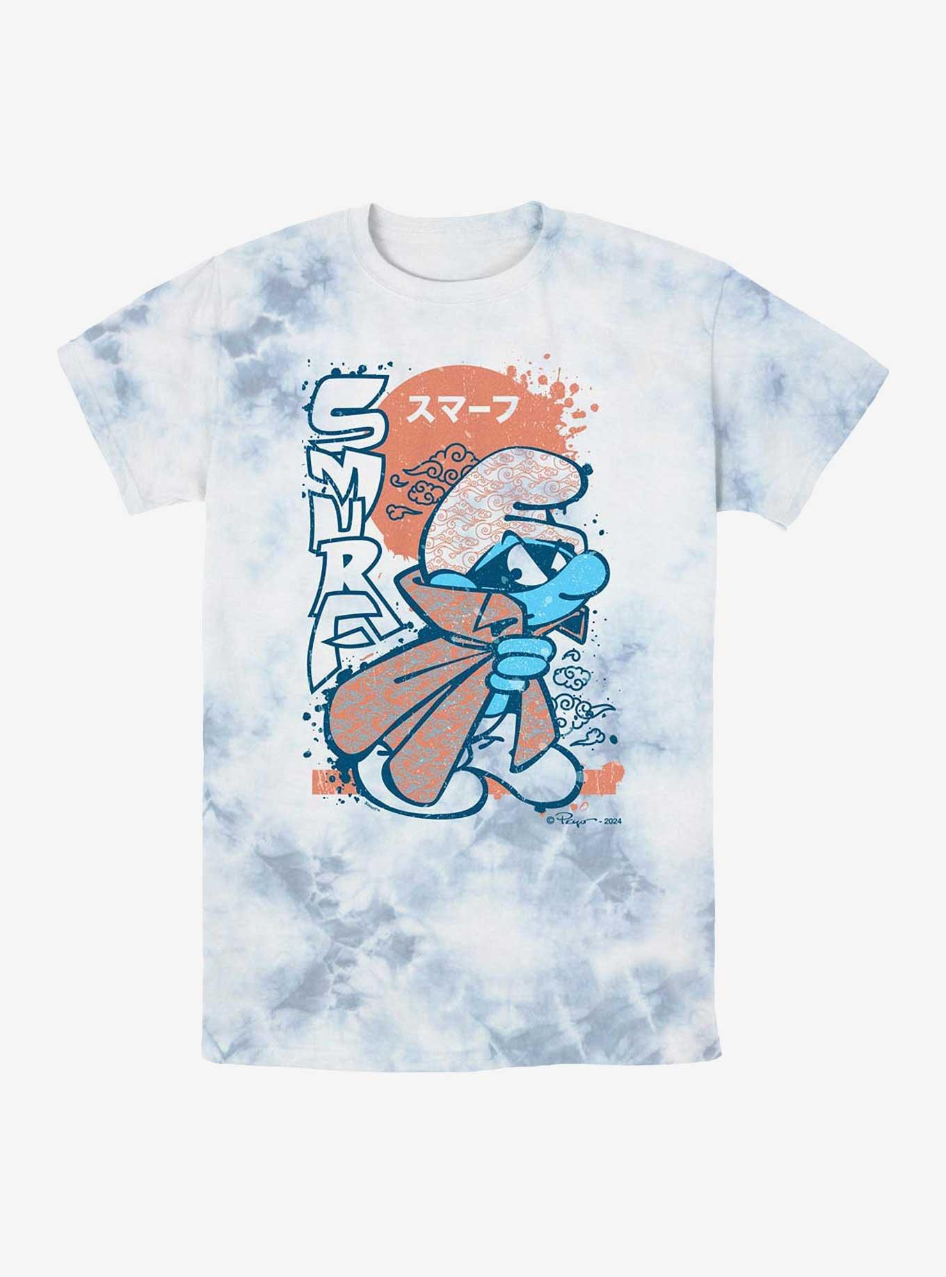 The Smurfs Smurfs Manga Red  Tie-Dye T-Shirt, , hi-res