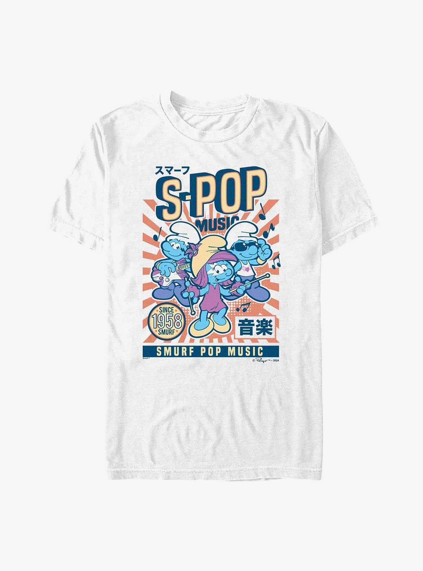 The Smurfs Spop Music Smurfs T-Shirt, WHITE, hi-res
