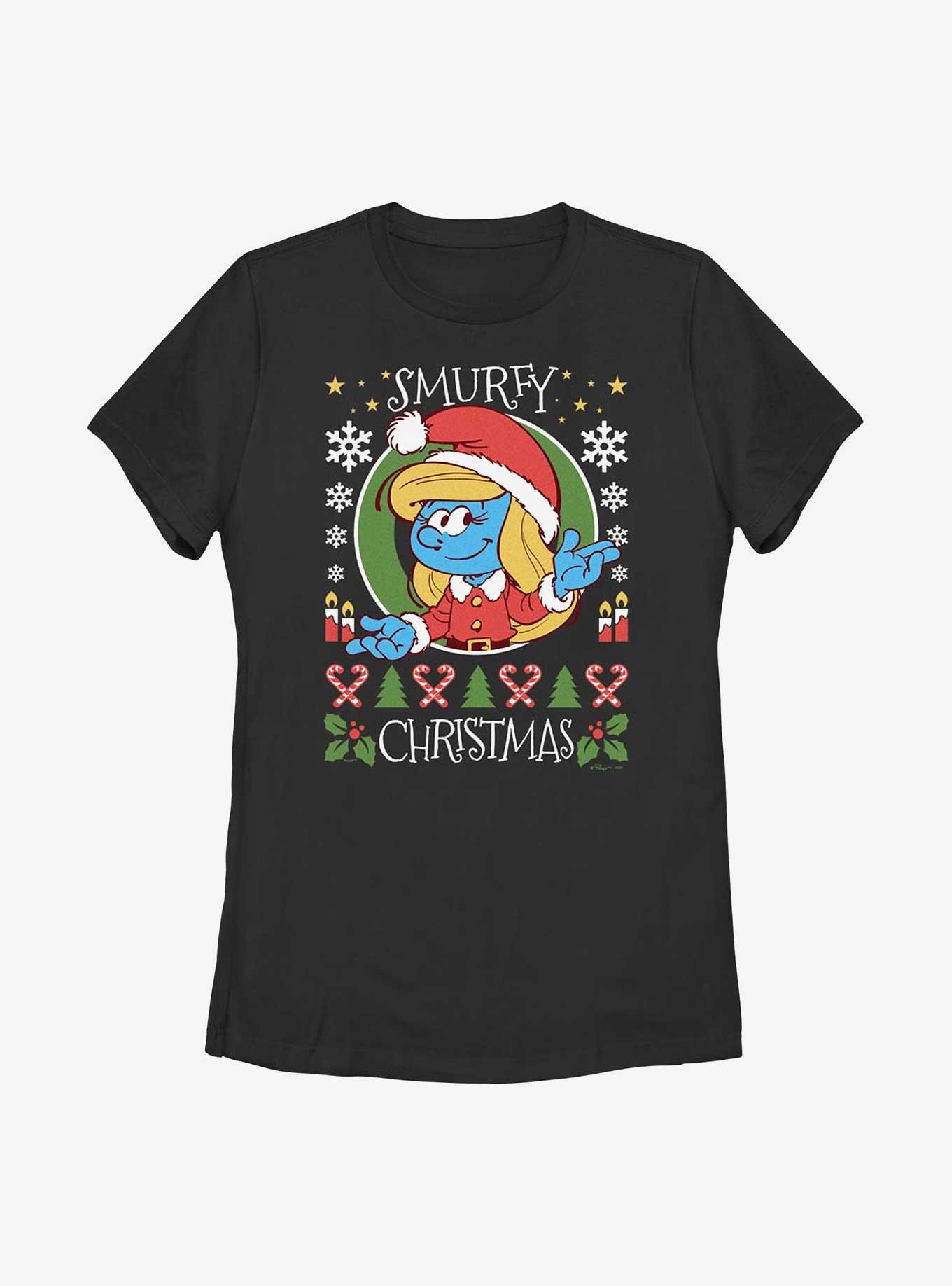 The Smurfs Merry Christmas Smurfette Womens T-Shirt, , hi-res