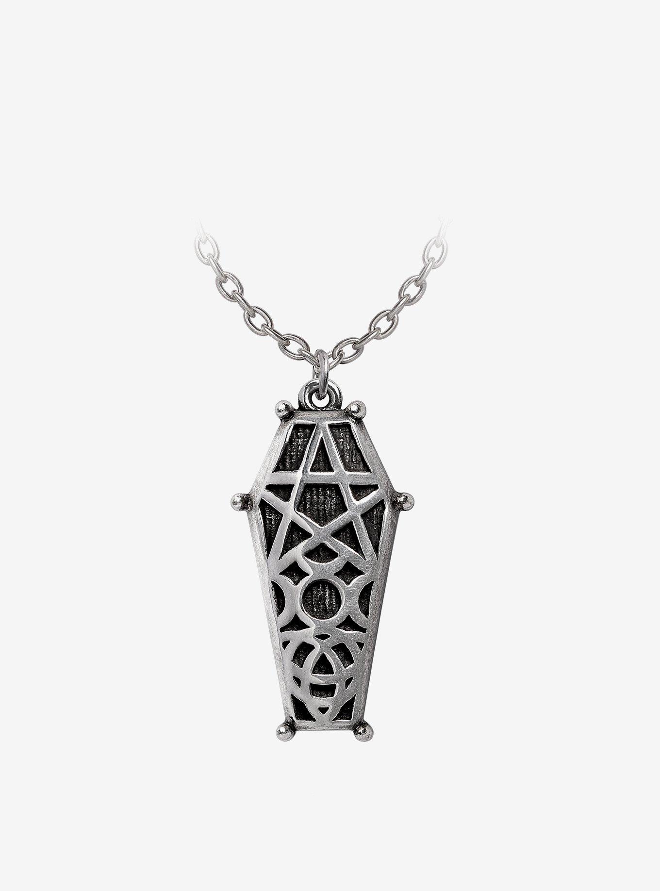 Alchemy of England Hex Coffin Necklace Pendant, , hi-res