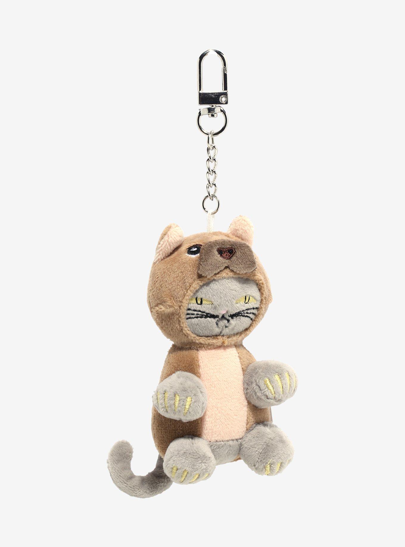 Cat French Bulldog Costume Plush Key Chain, , hi-res