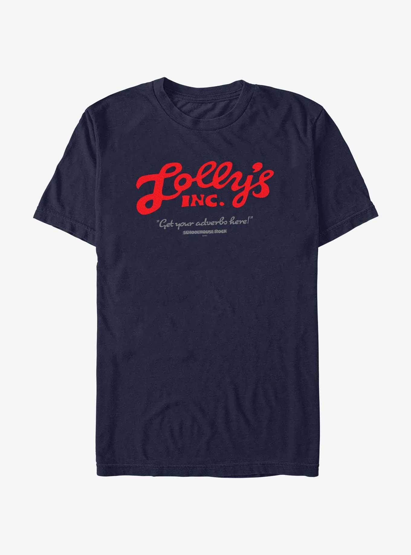 Schoolhouse Rock Lollys Adverbs T-Shirt, NAVY, hi-res