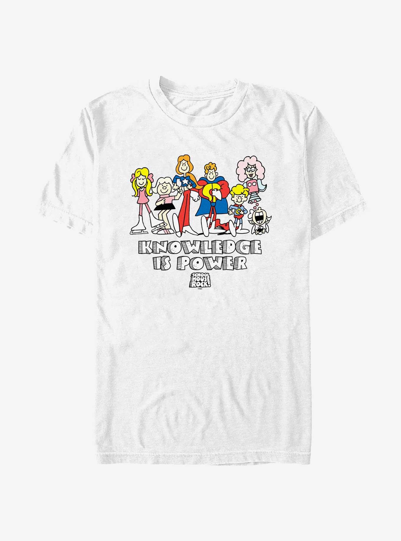 Schoolhouse Rock Knowledge Is Power T-Shirt, WHITE, hi-res