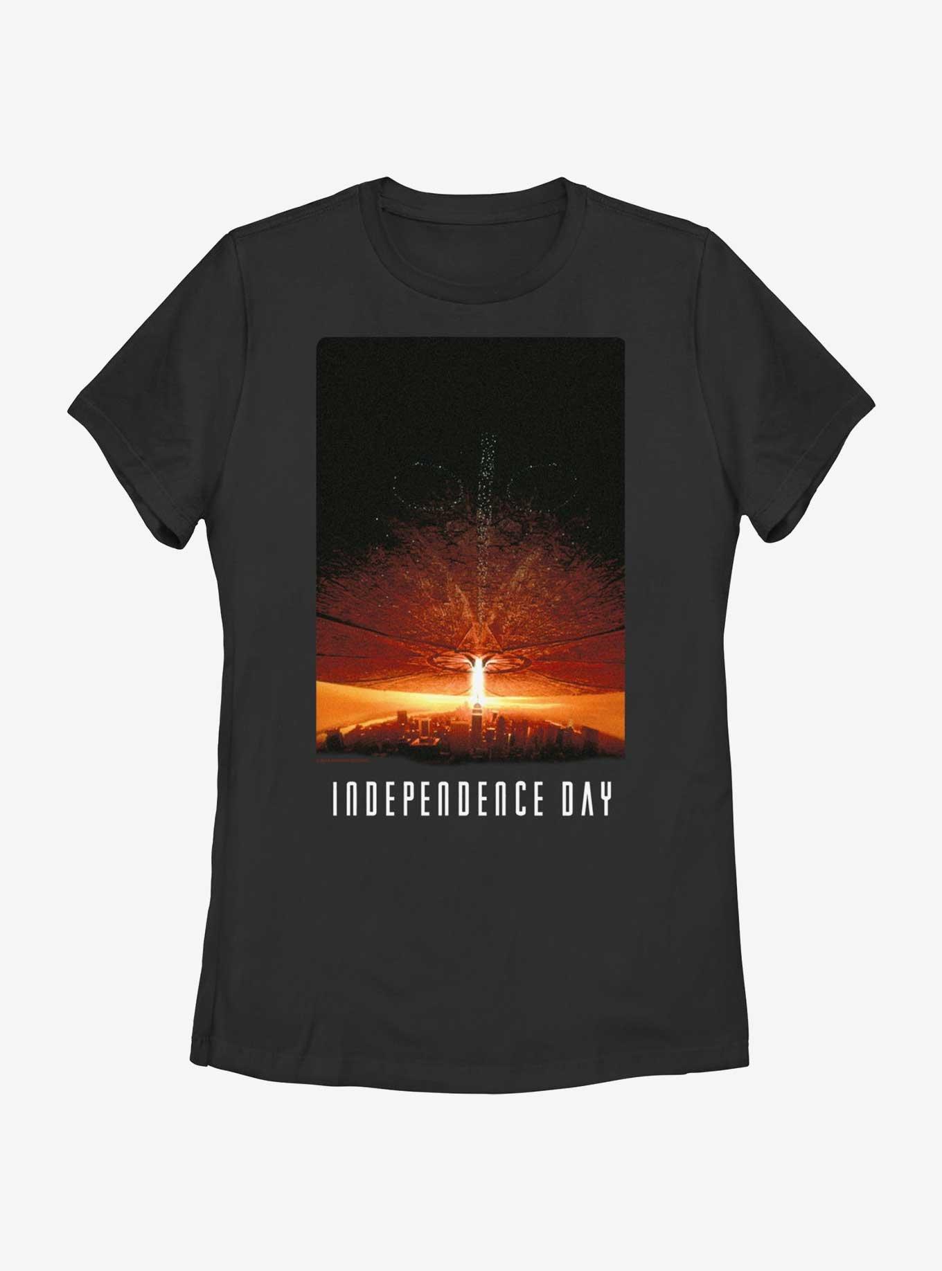 Independence Day Movie Poster Womens T-Shirt, BLACK, hi-res